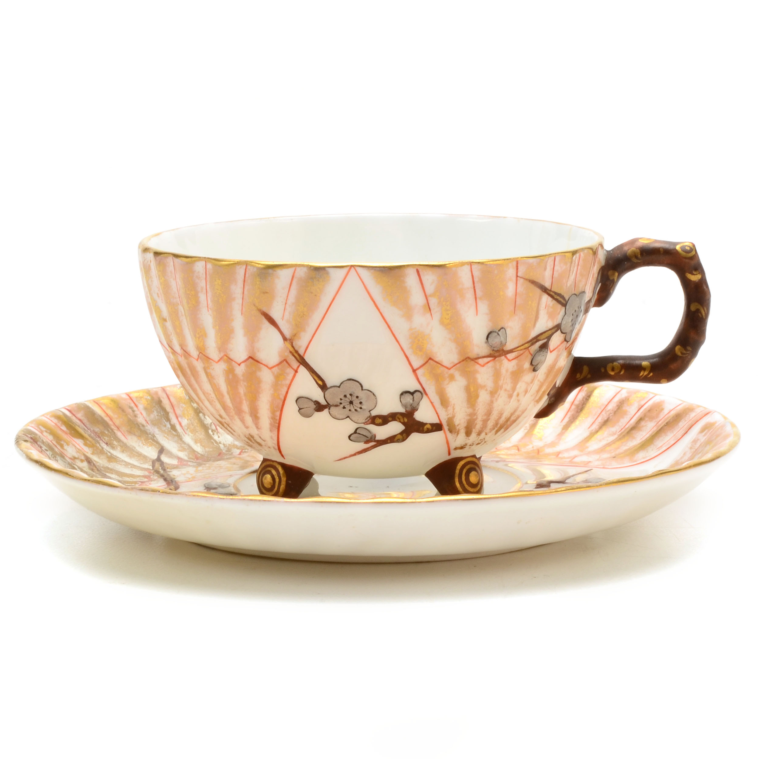 Antique Wedgwood Porcelain Tea Cup and Saucer