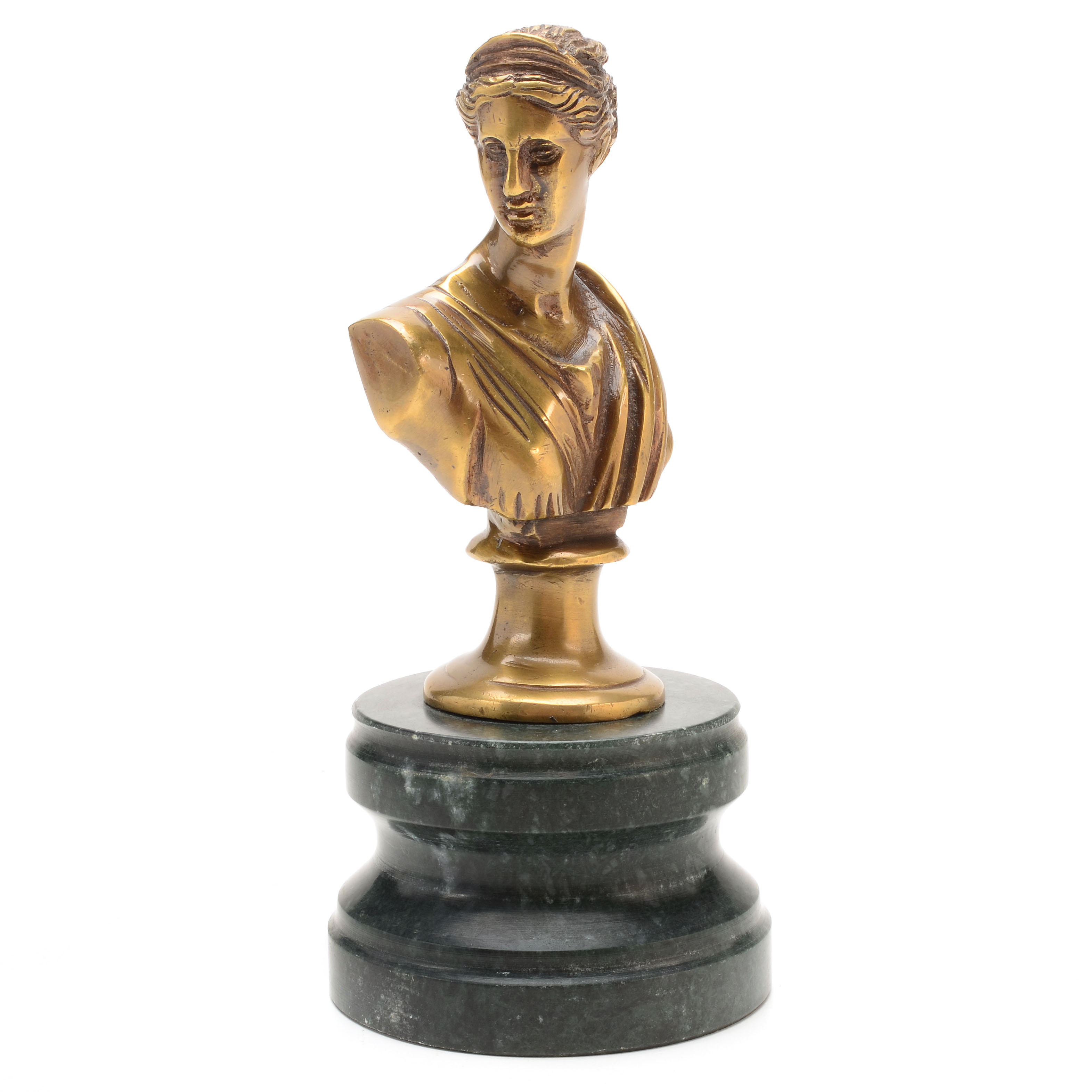 Neoclassical Style Bronze Bust on Marble Base