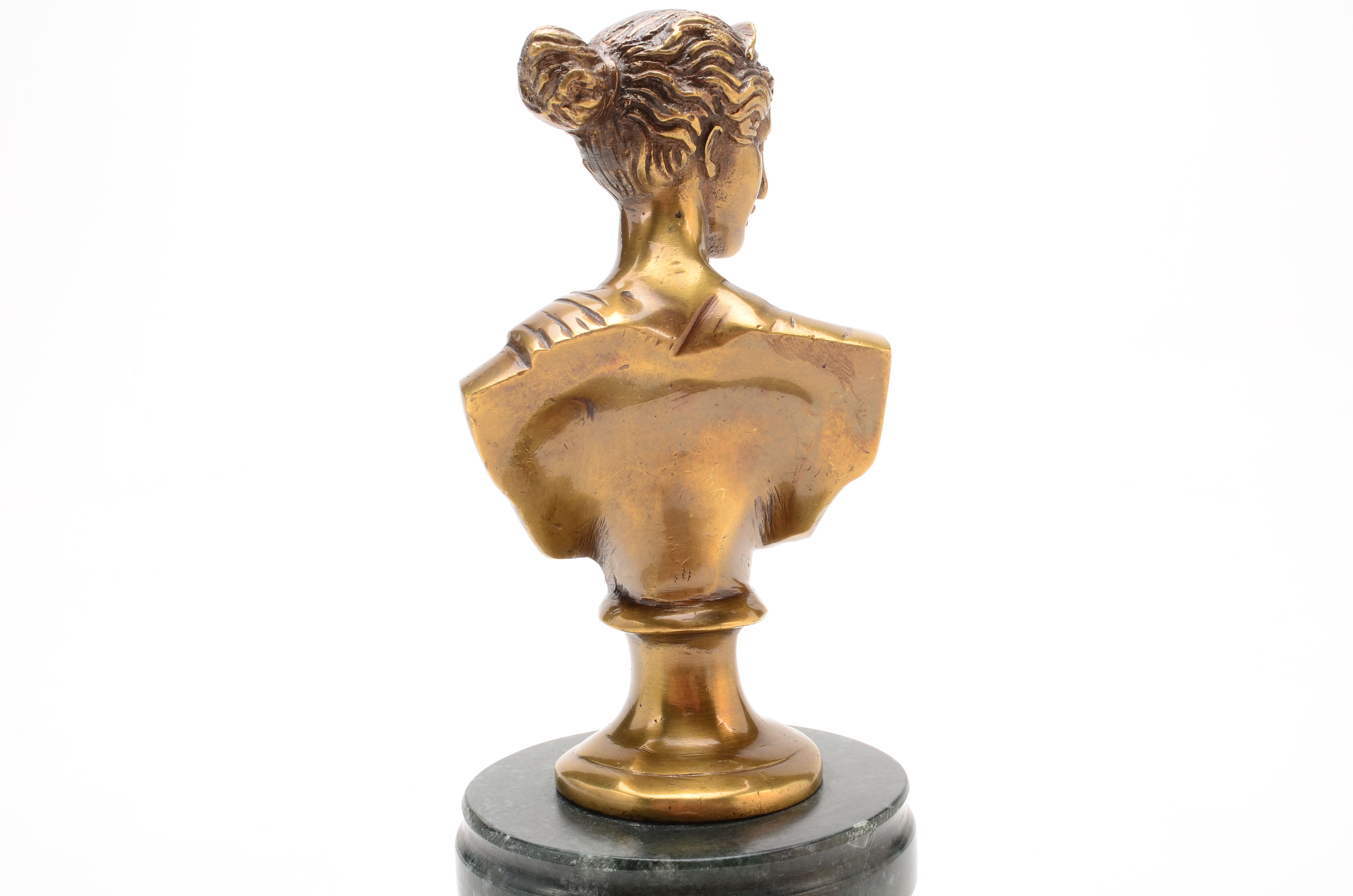 Neoclassical Style Bronze Bust on Marble Base