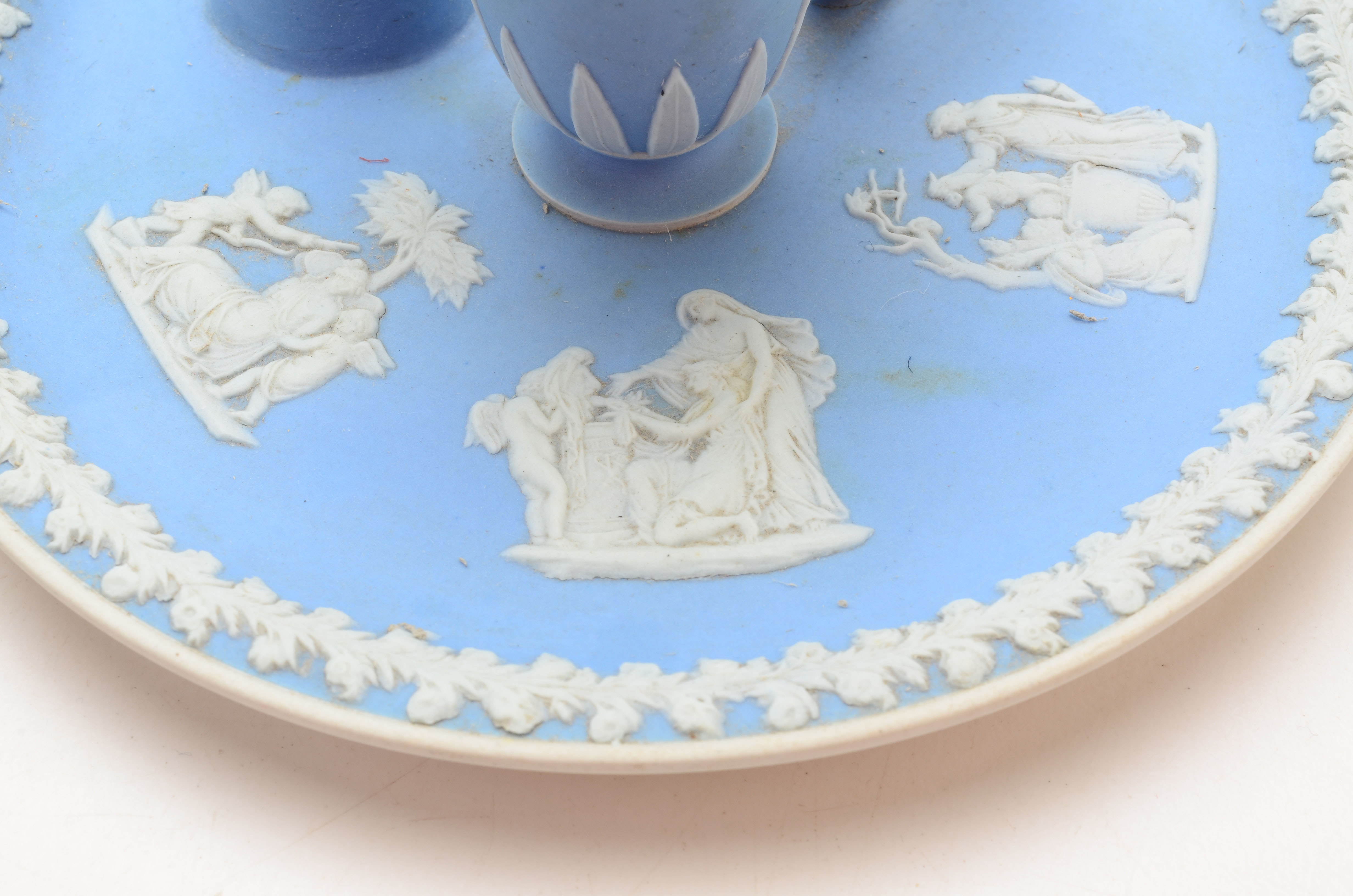 Wedgwood Pale Blue Jasperware Candleholder with Snuffer