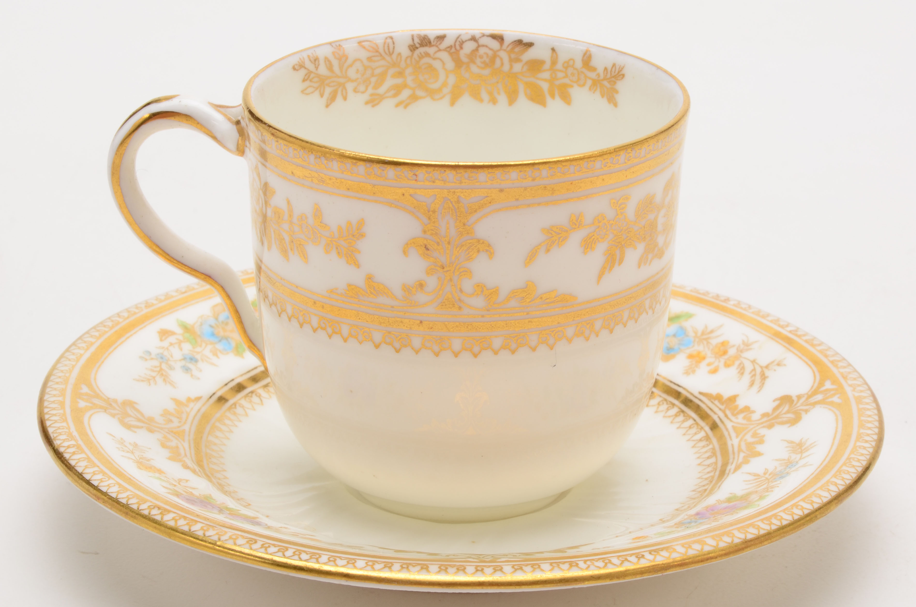 Antique Wedgwood Porcelain Demitasse Cups and Loving Cup