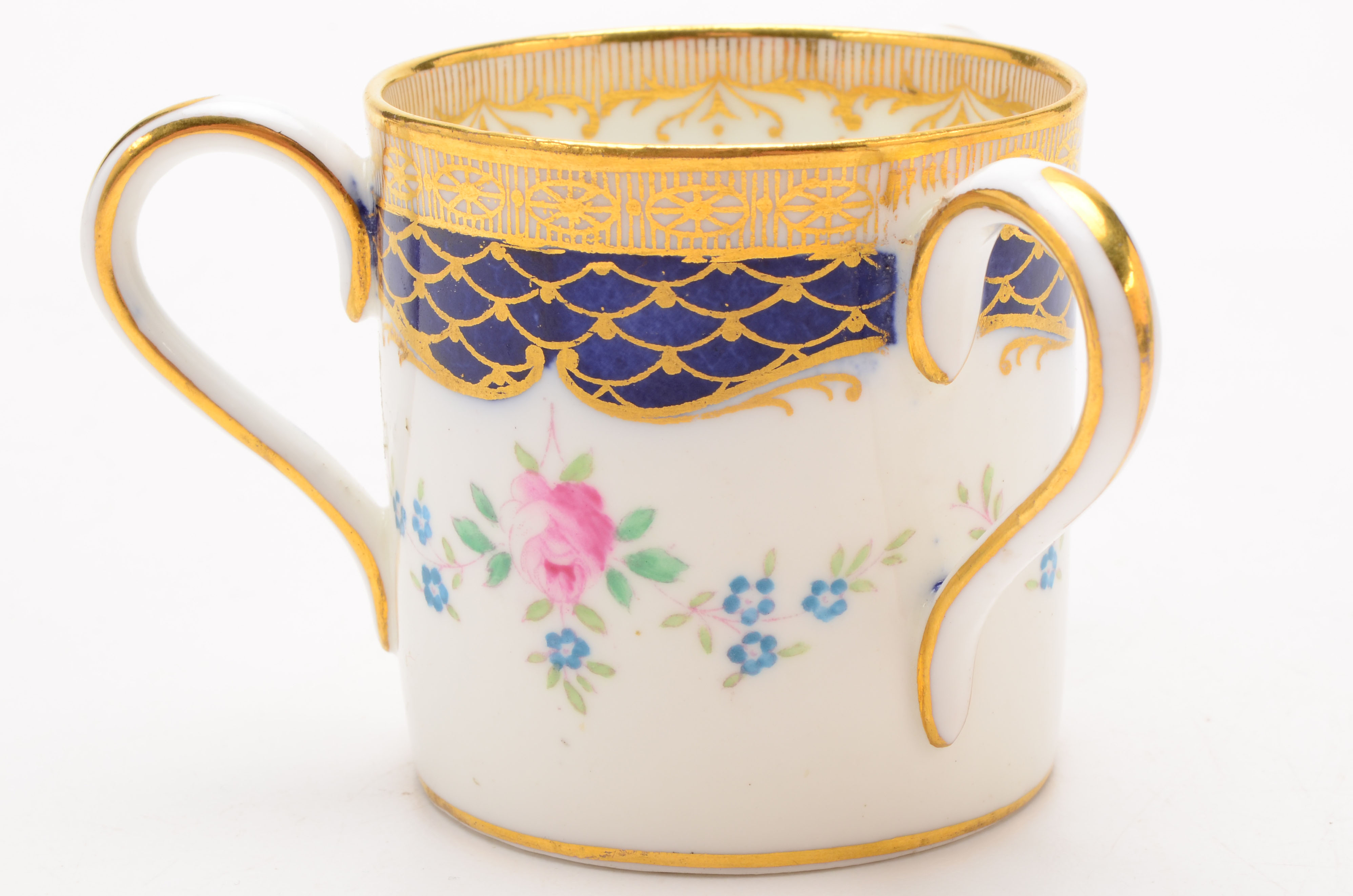 Antique Wedgwood Porcelain Demitasse Cups and Loving Cup