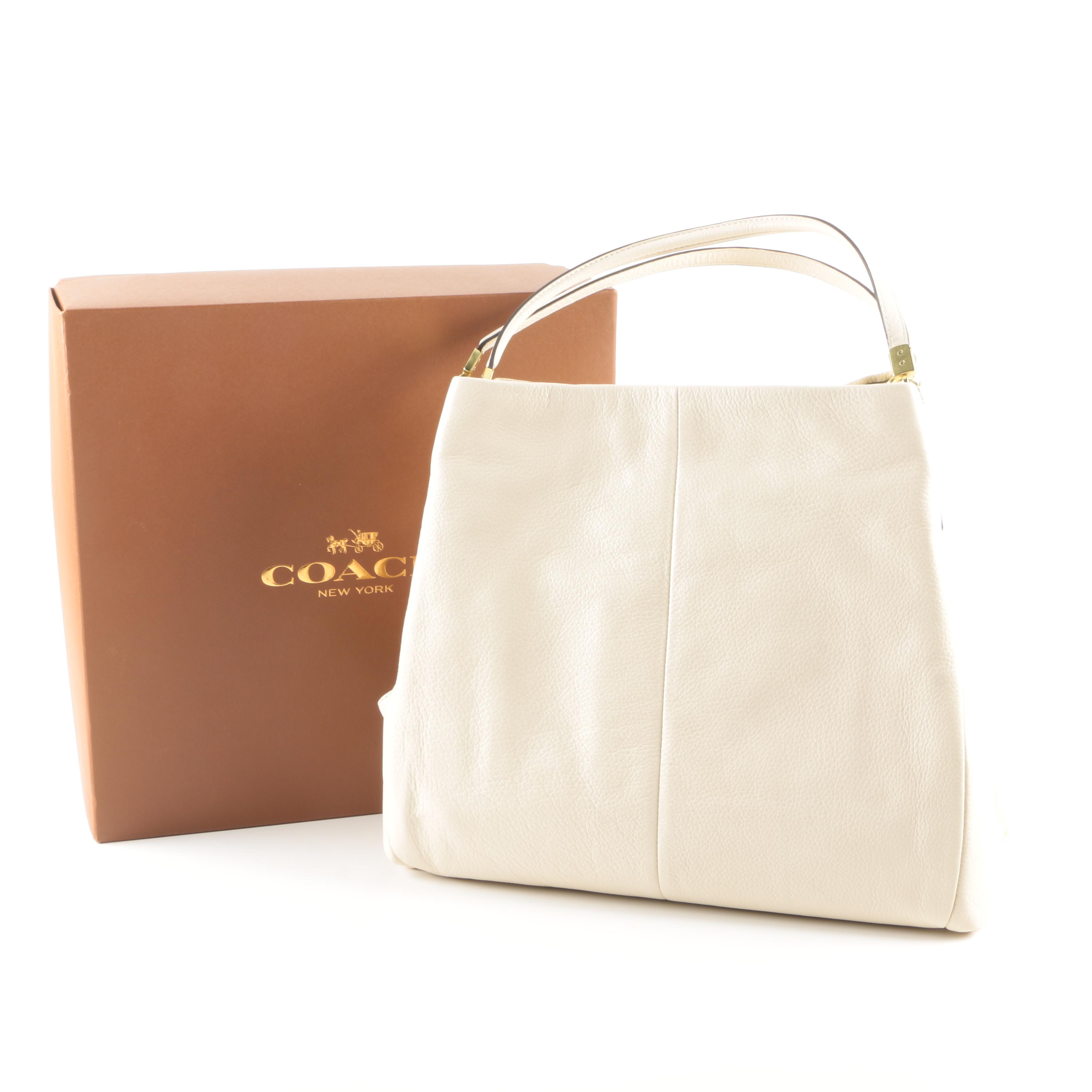 Coach White Leather Phoebe Shoulder Bag