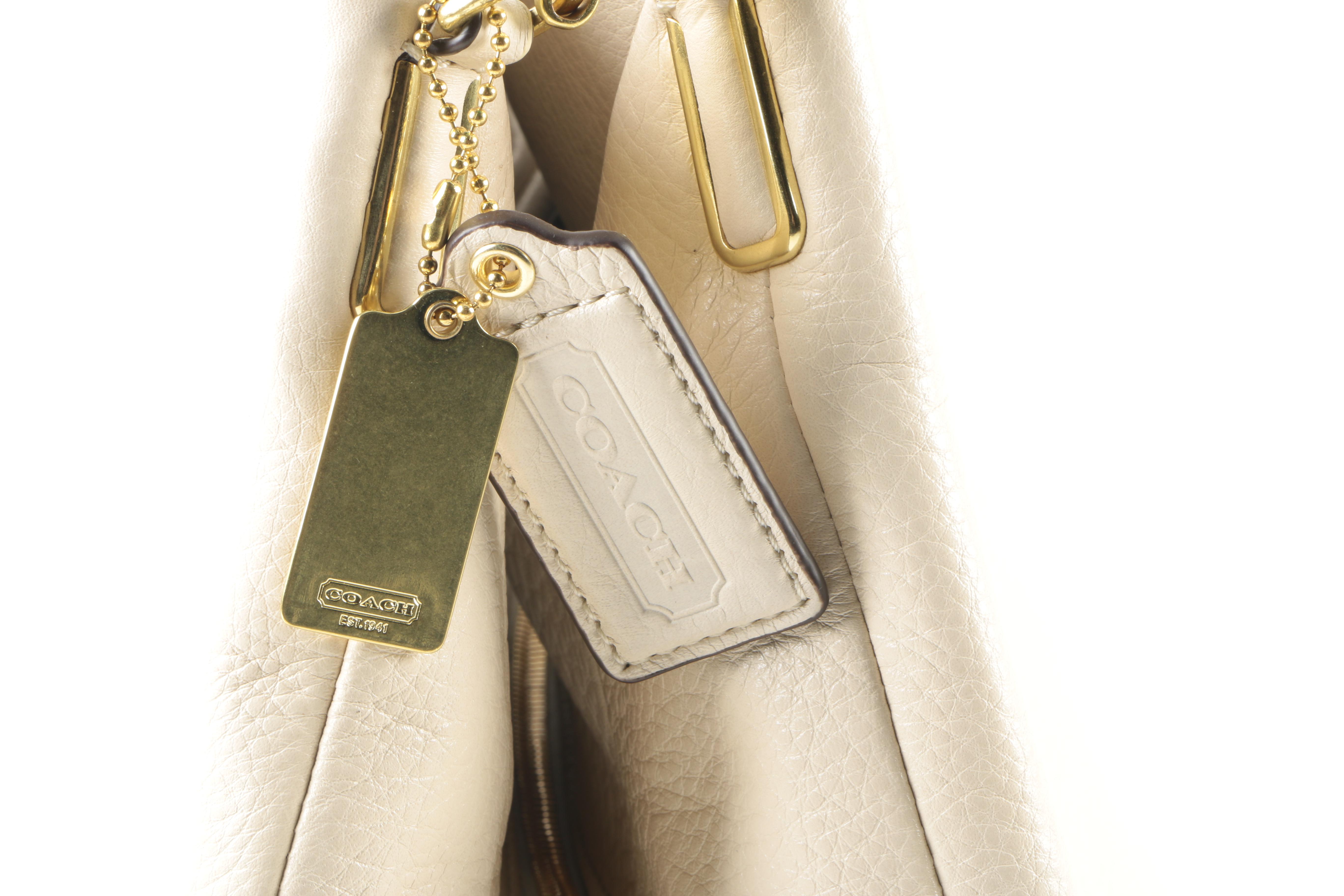 Coach White Leather Phoebe Shoulder Bag