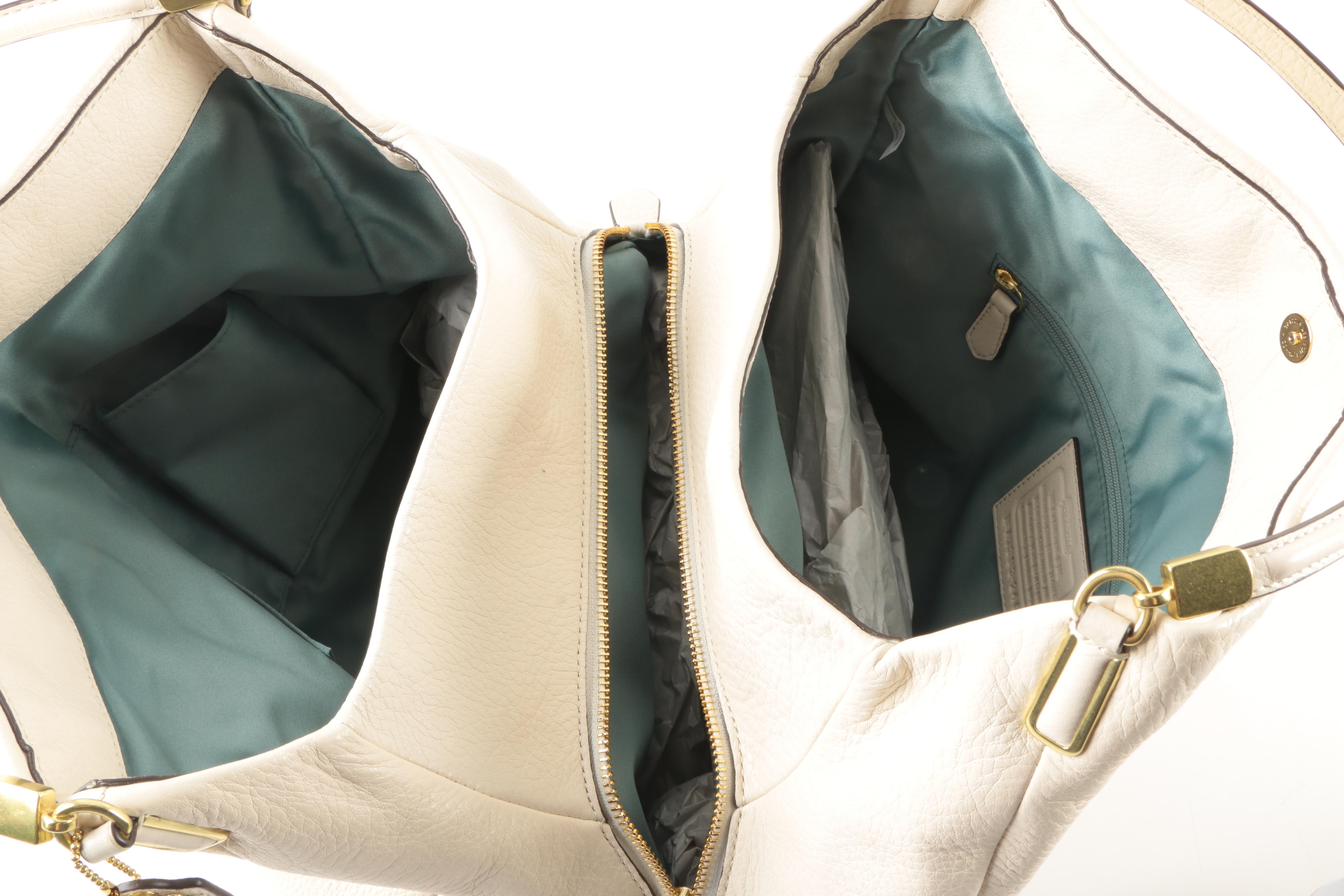 Coach White Leather Phoebe Shoulder Bag