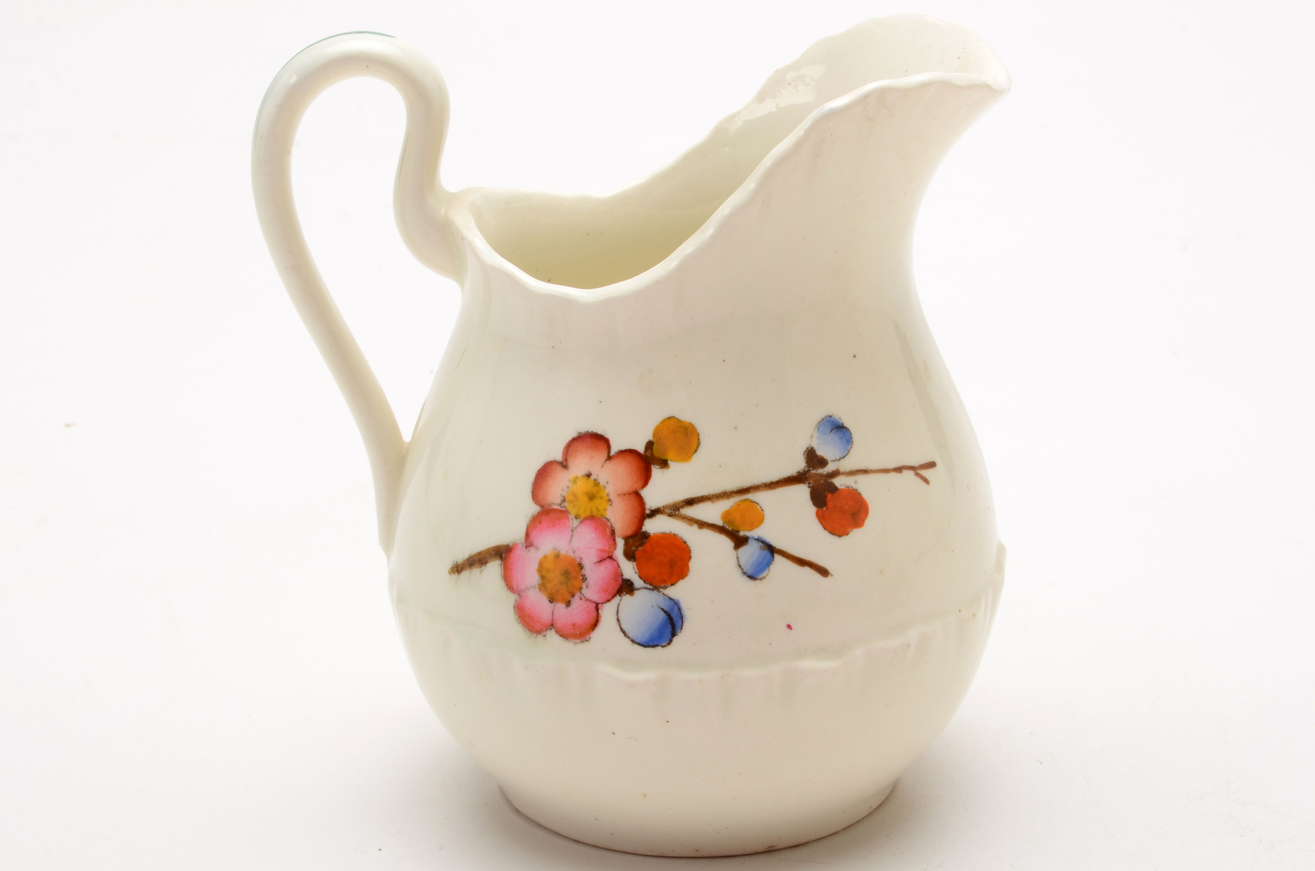 Pairing of Antique Wedgwood Etruria Hand Painted Creamers