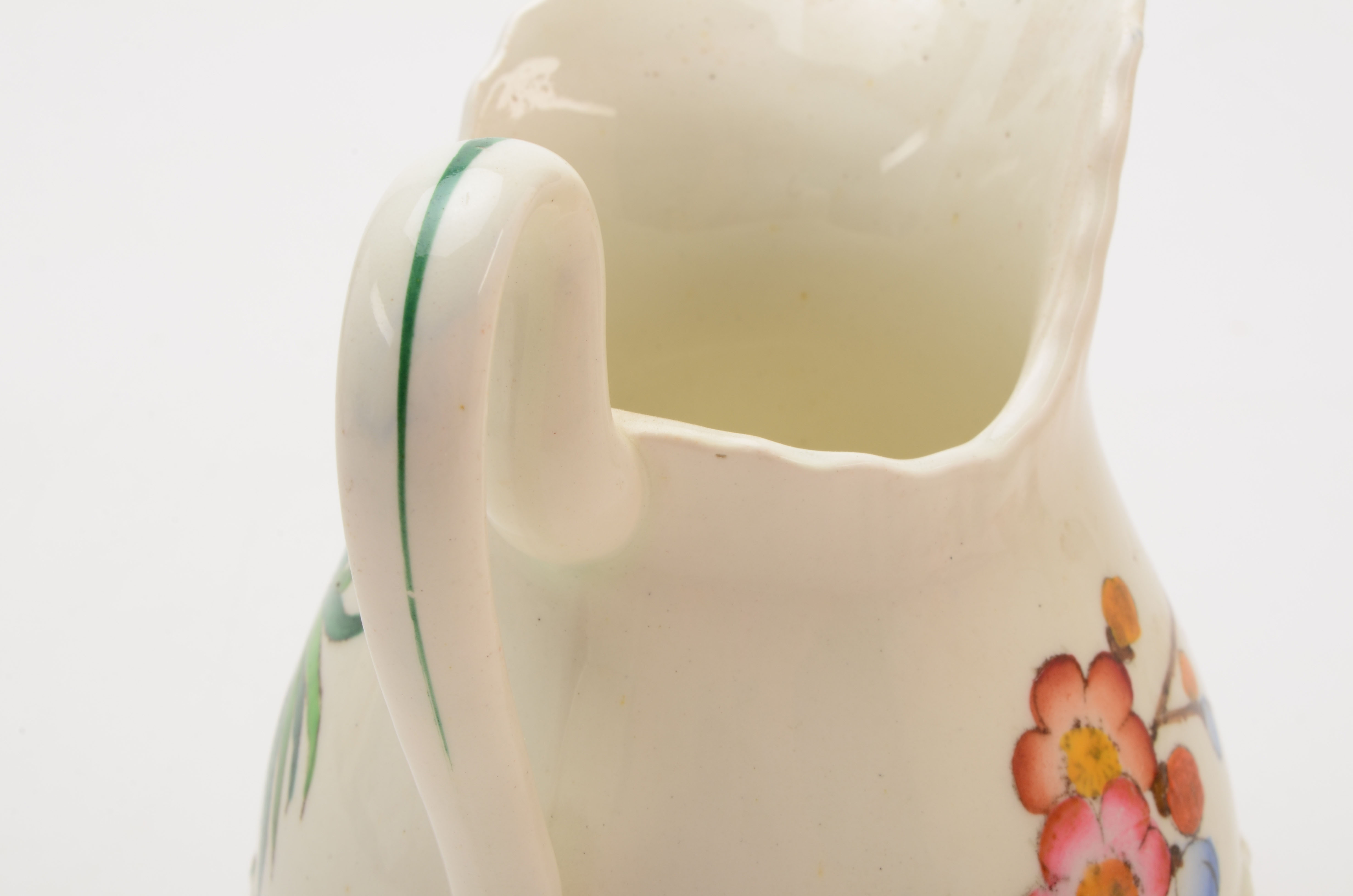 Pairing of Antique Wedgwood Etruria Hand Painted Creamers