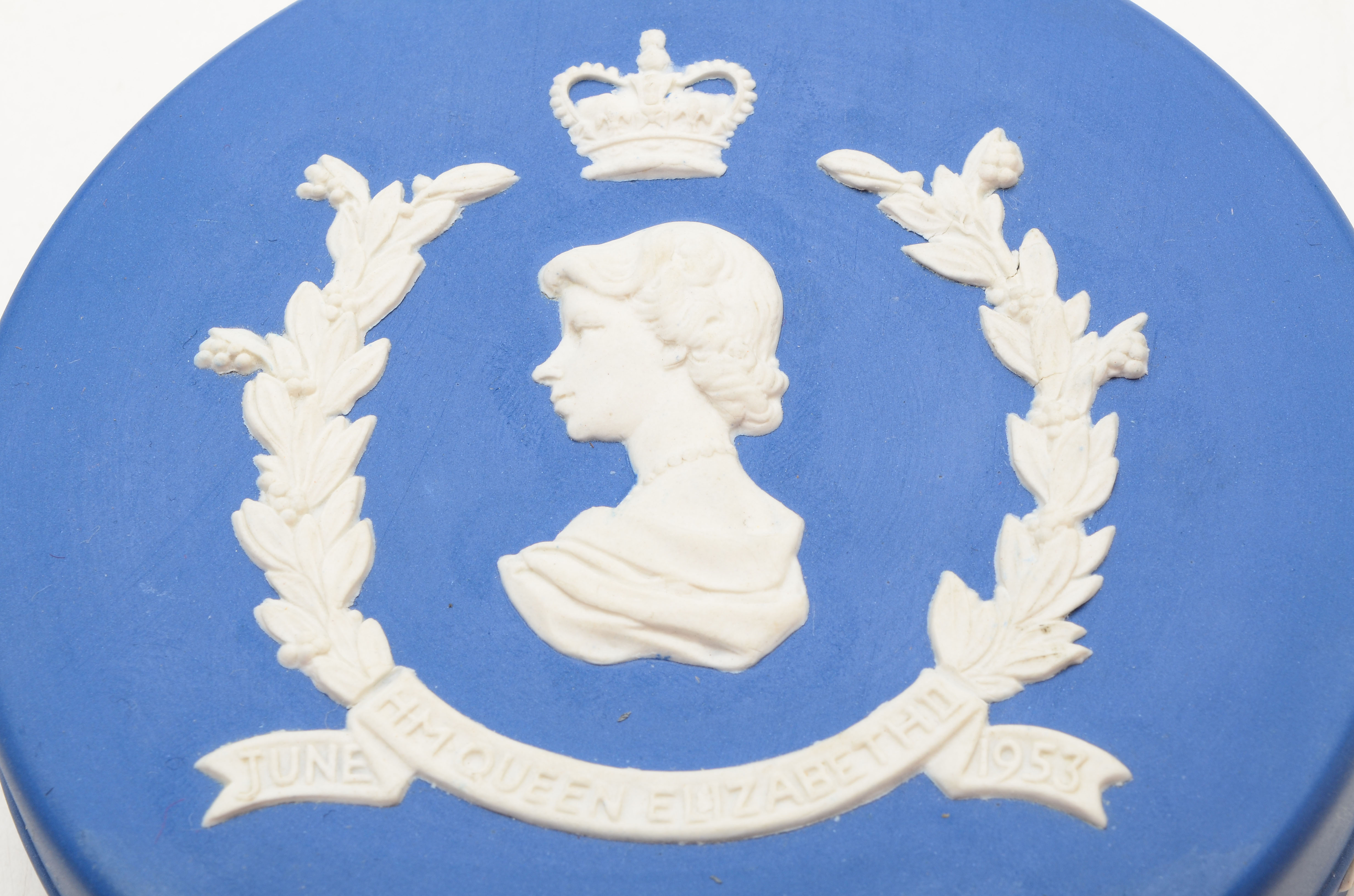 Vintage Wedgwood Jasperware Queen Elizabeth Coronation Box