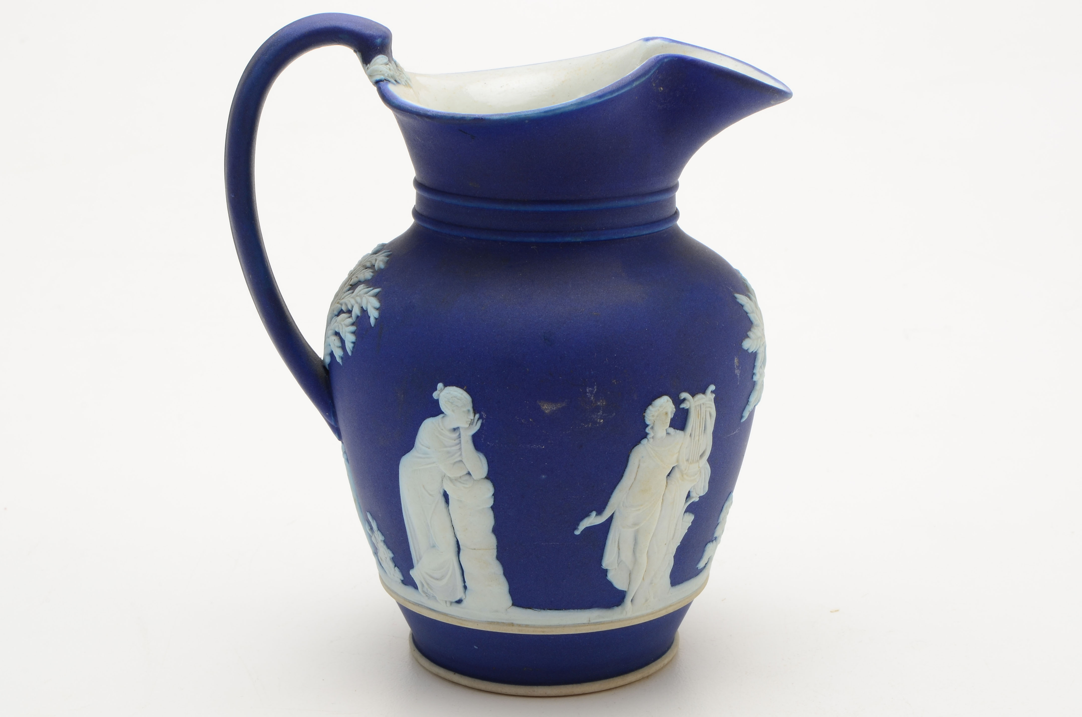 Antique and Vintage Wedgwood Jasperware Royal Blue Jugs