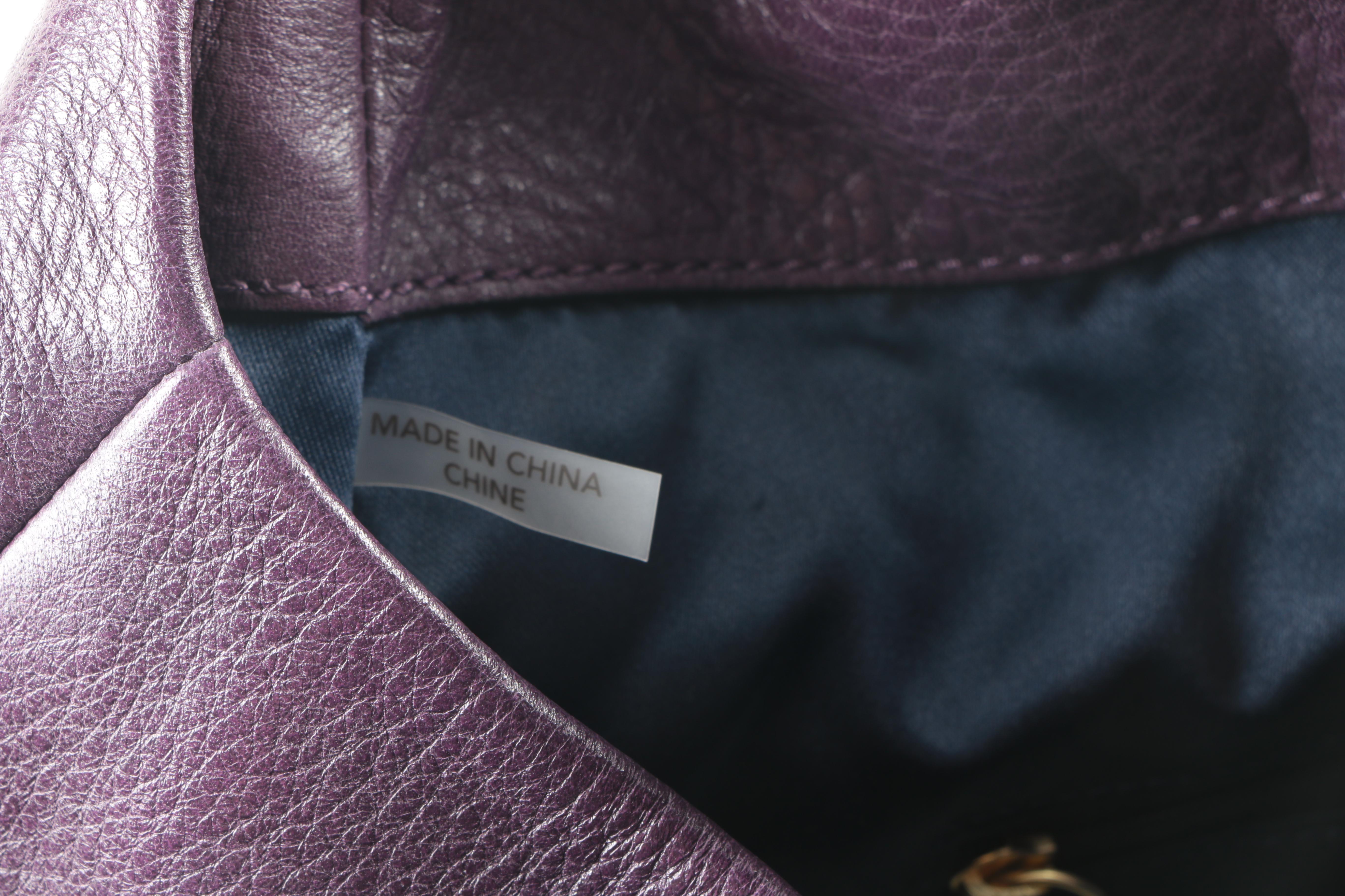 Coach Phoebe Handbag In Black Violet Leather