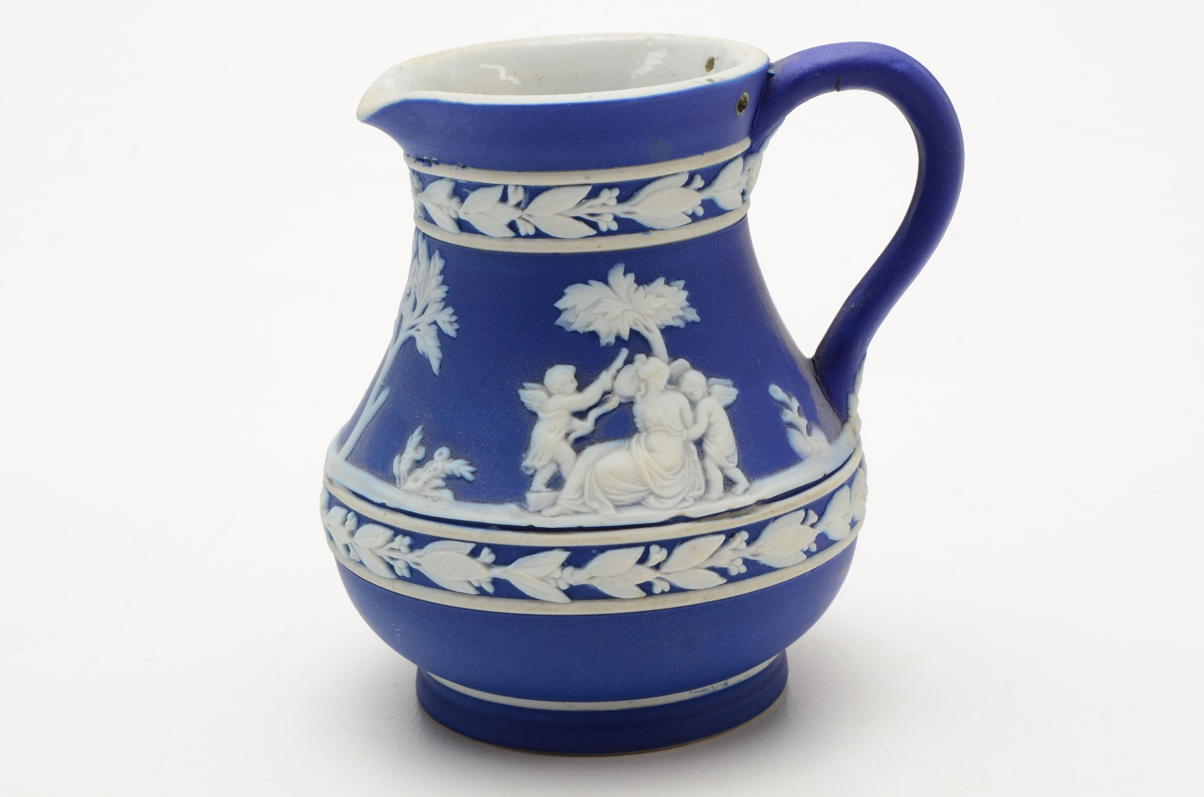 Antique and Vintage Wedgwood Jasperware Royal Blue Jugs