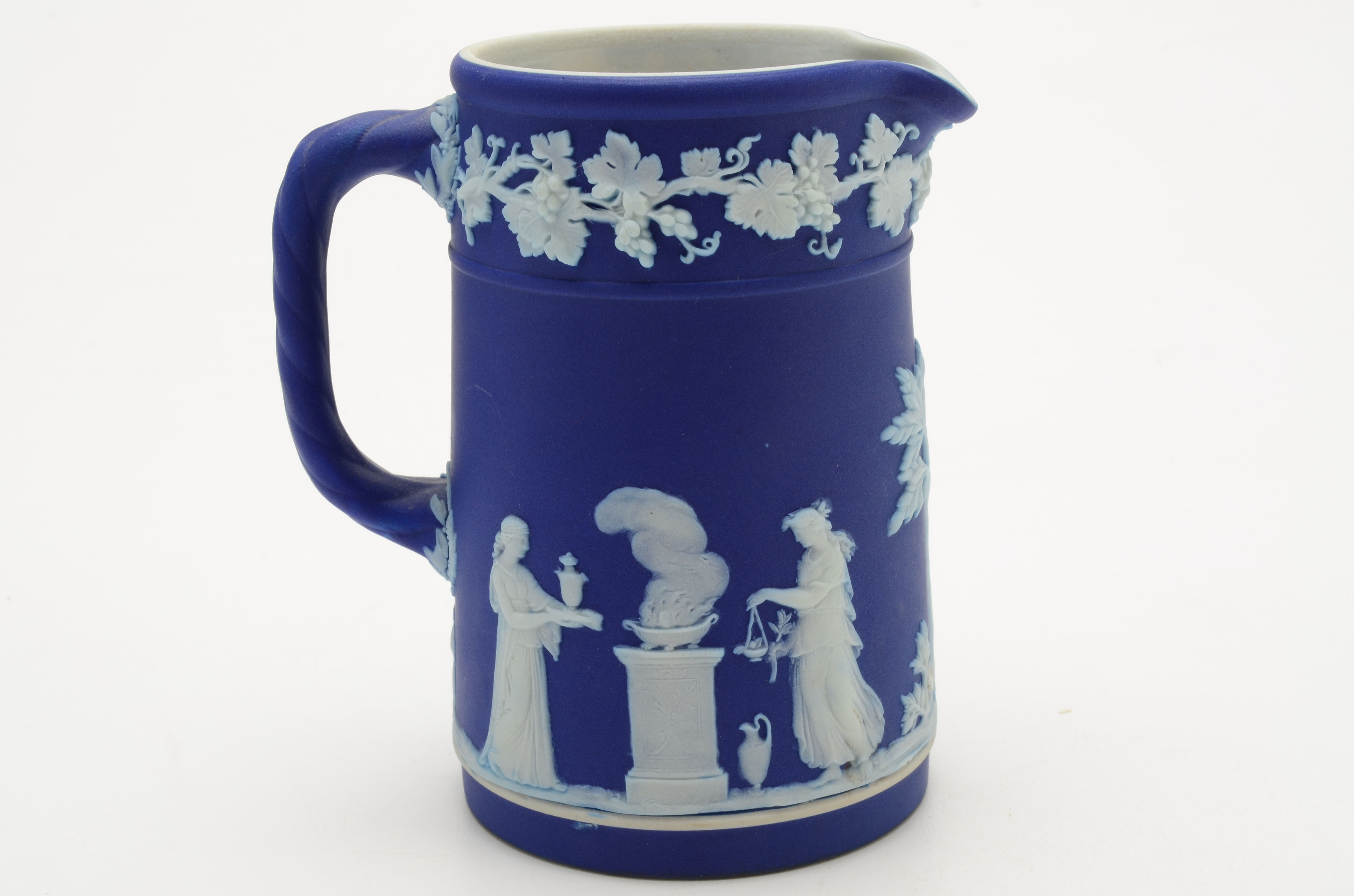 Antique and Vintage Wedgwood Jasperware Royal Blue Jugs