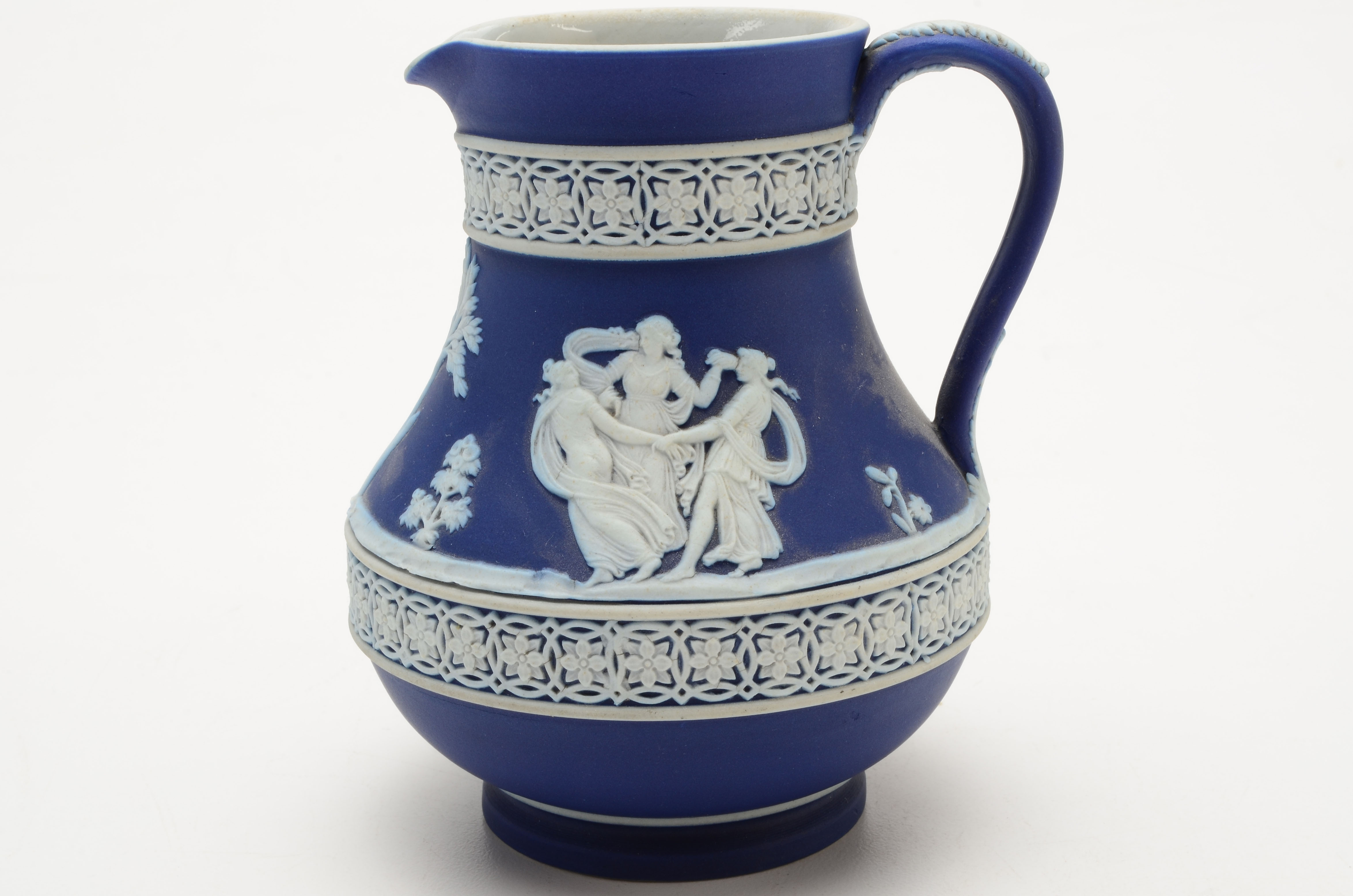 Antique and Vintage Wedgwood Jasperware Royal Blue Jugs