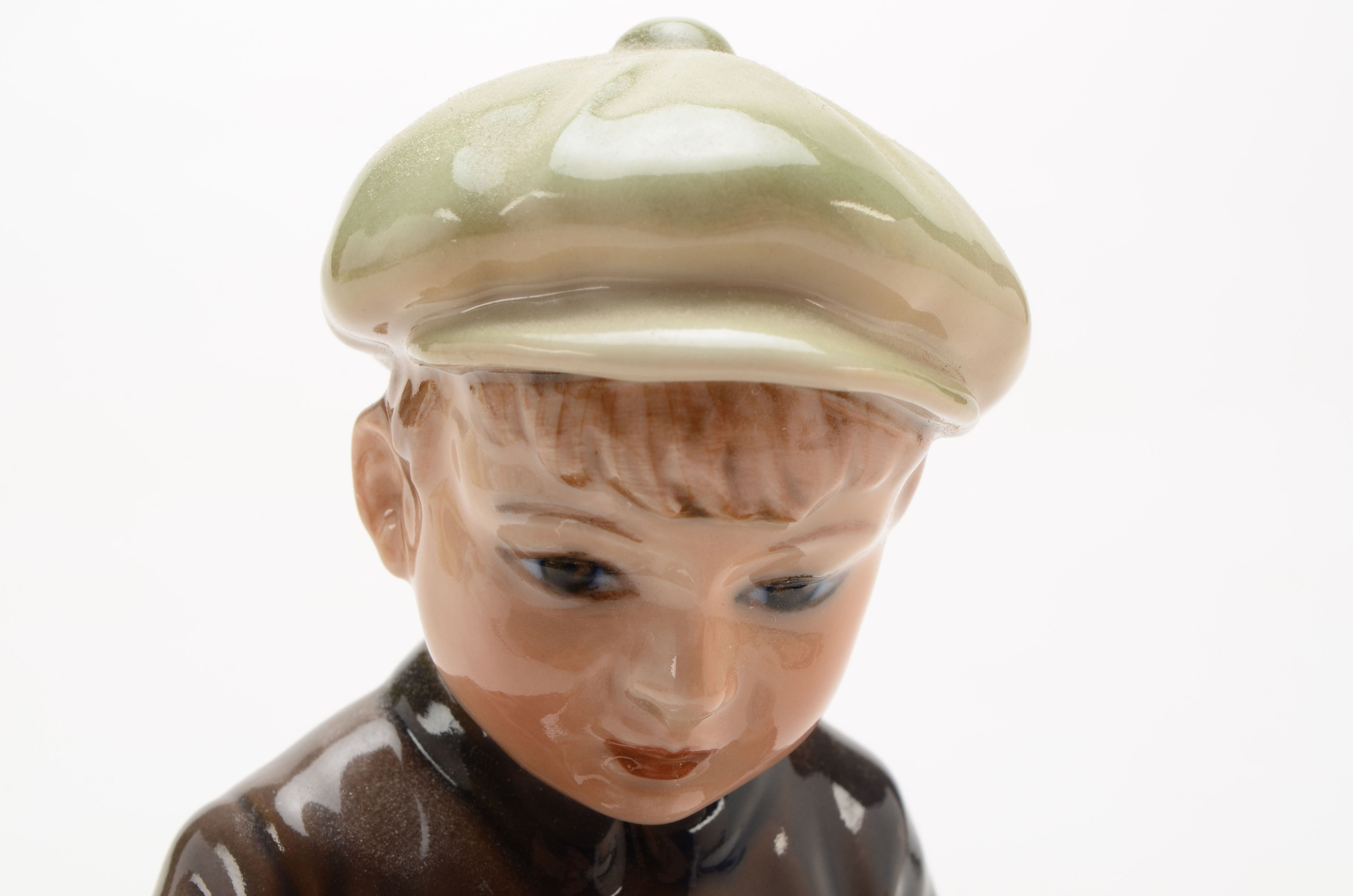 Signed Dahl Jensen Copenhagen Denmark Boy Reading Figurine