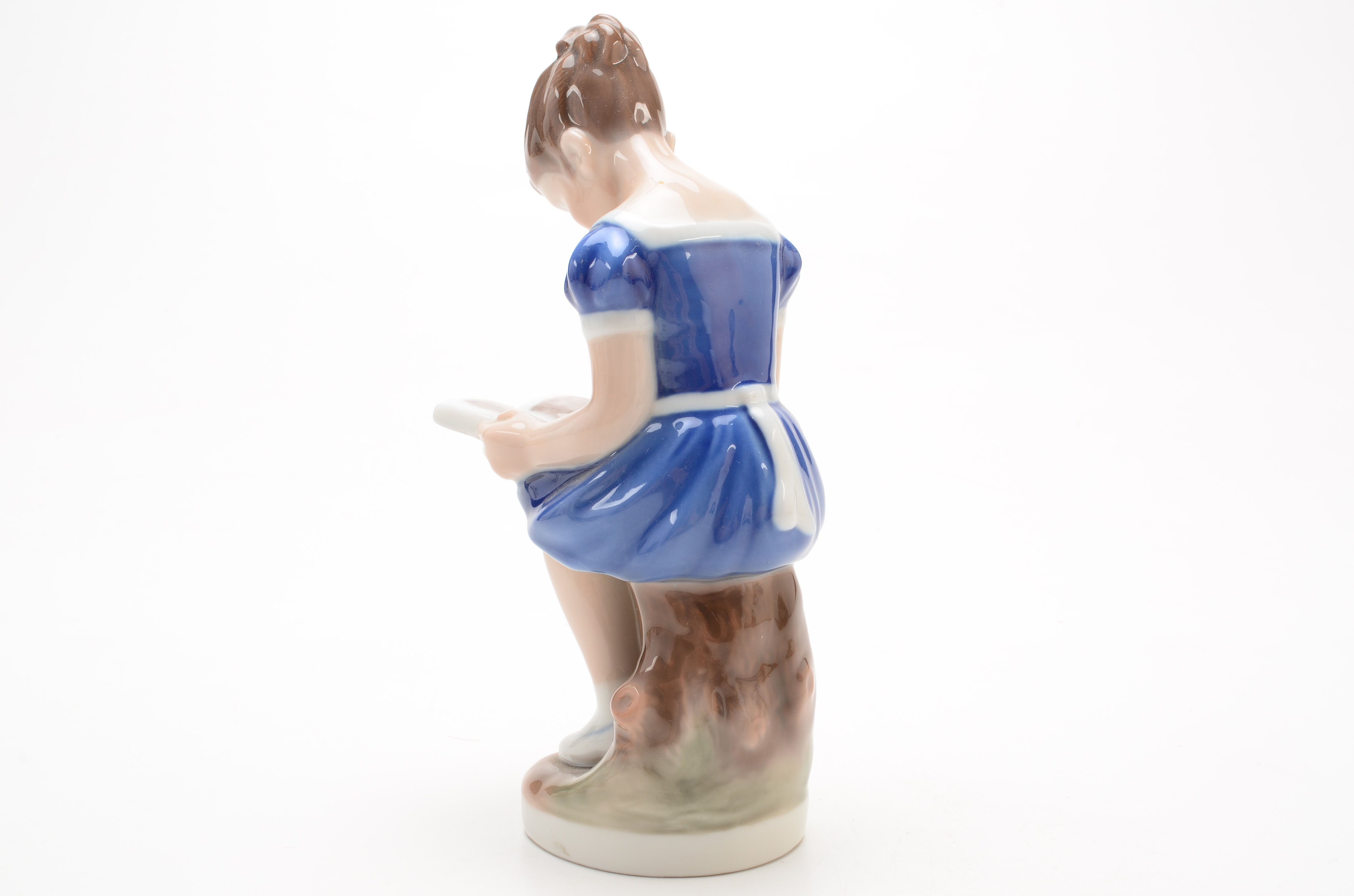 Copenhagen Denmark Girl Reading Porcelain Figurine