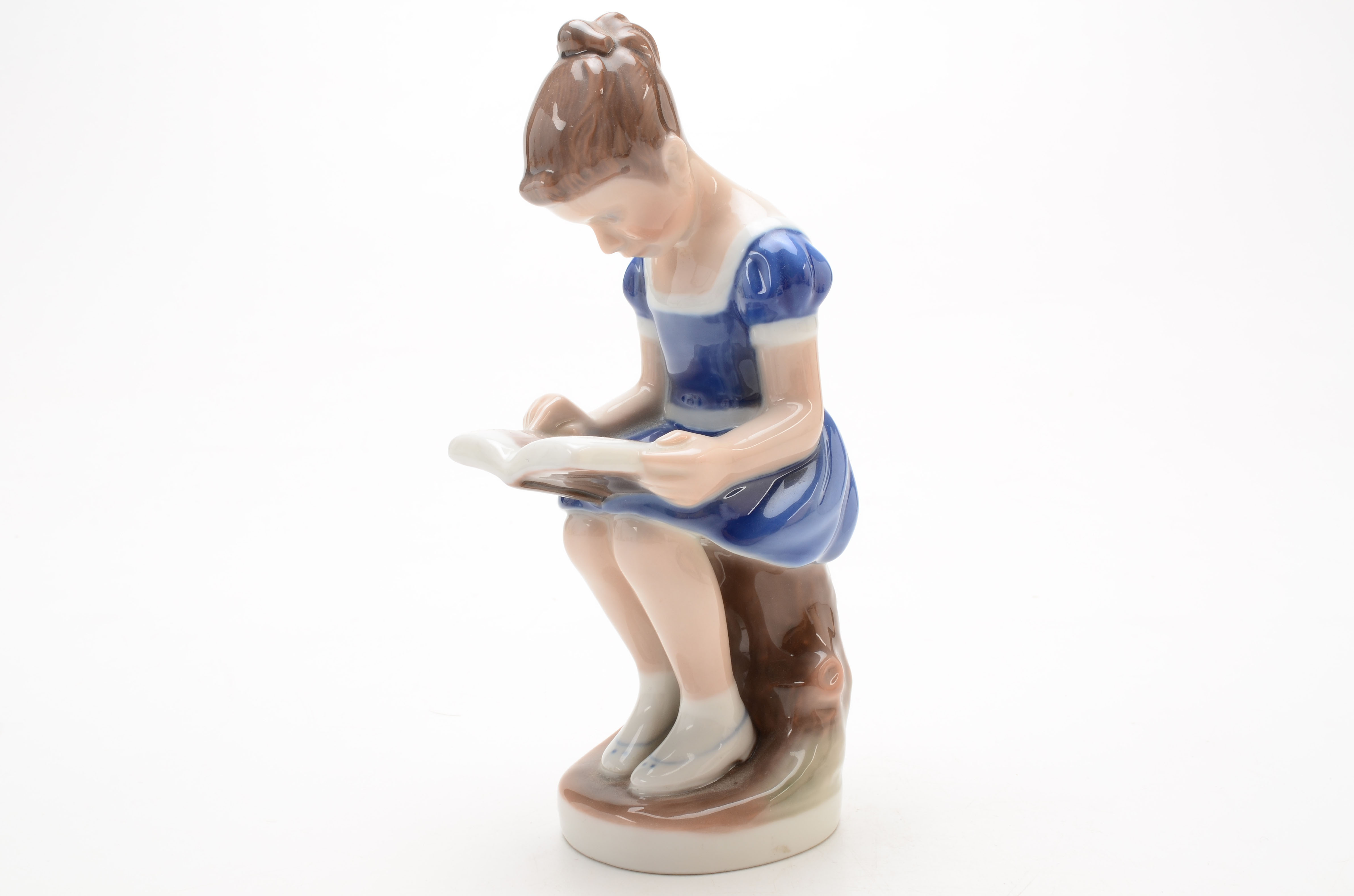 Copenhagen Denmark Girl Reading Porcelain Figurine