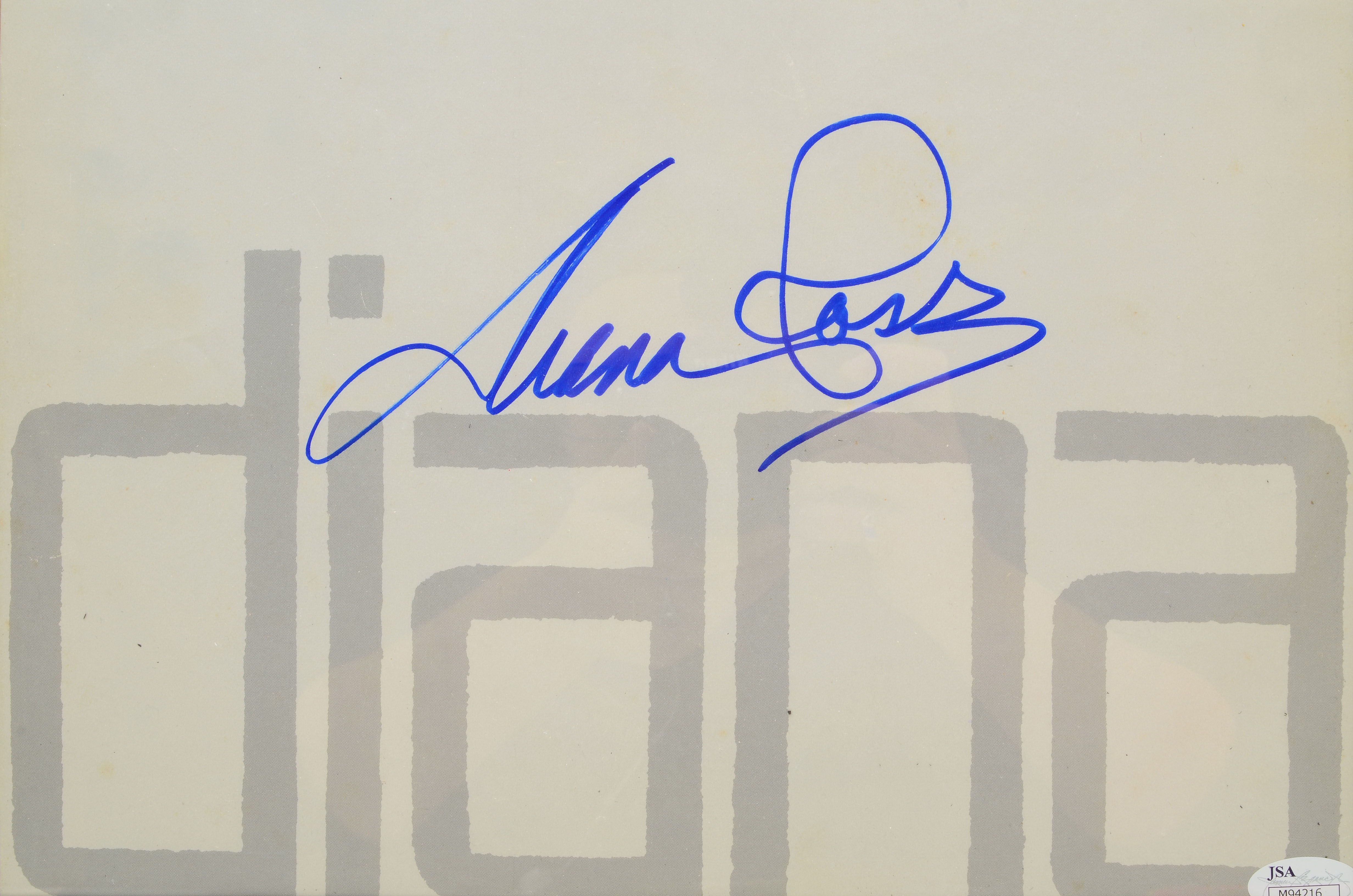 Diana Ross Signed Album Sleeve  COA