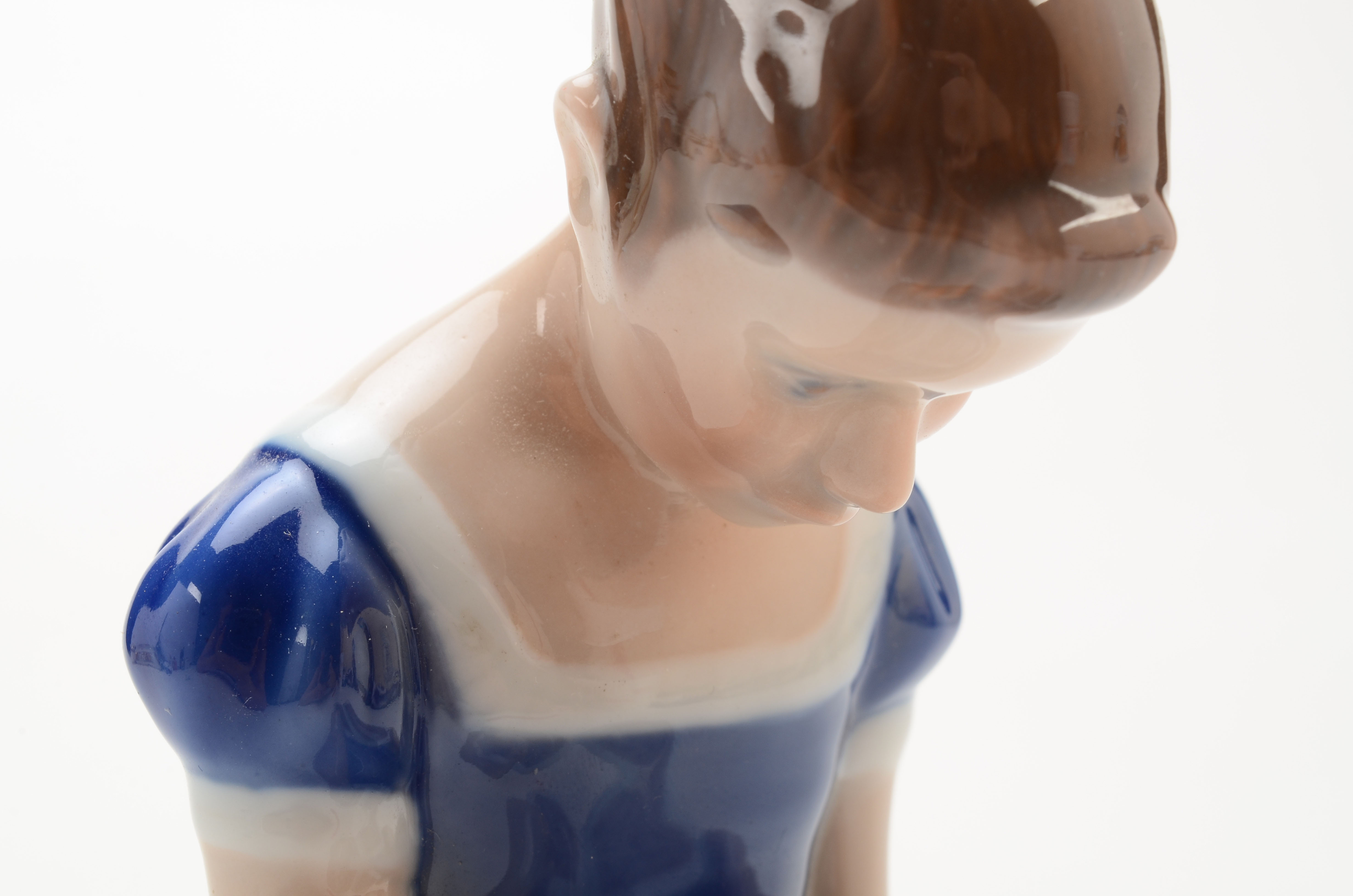 Copenhagen Denmark Girl Reading Porcelain Figurine