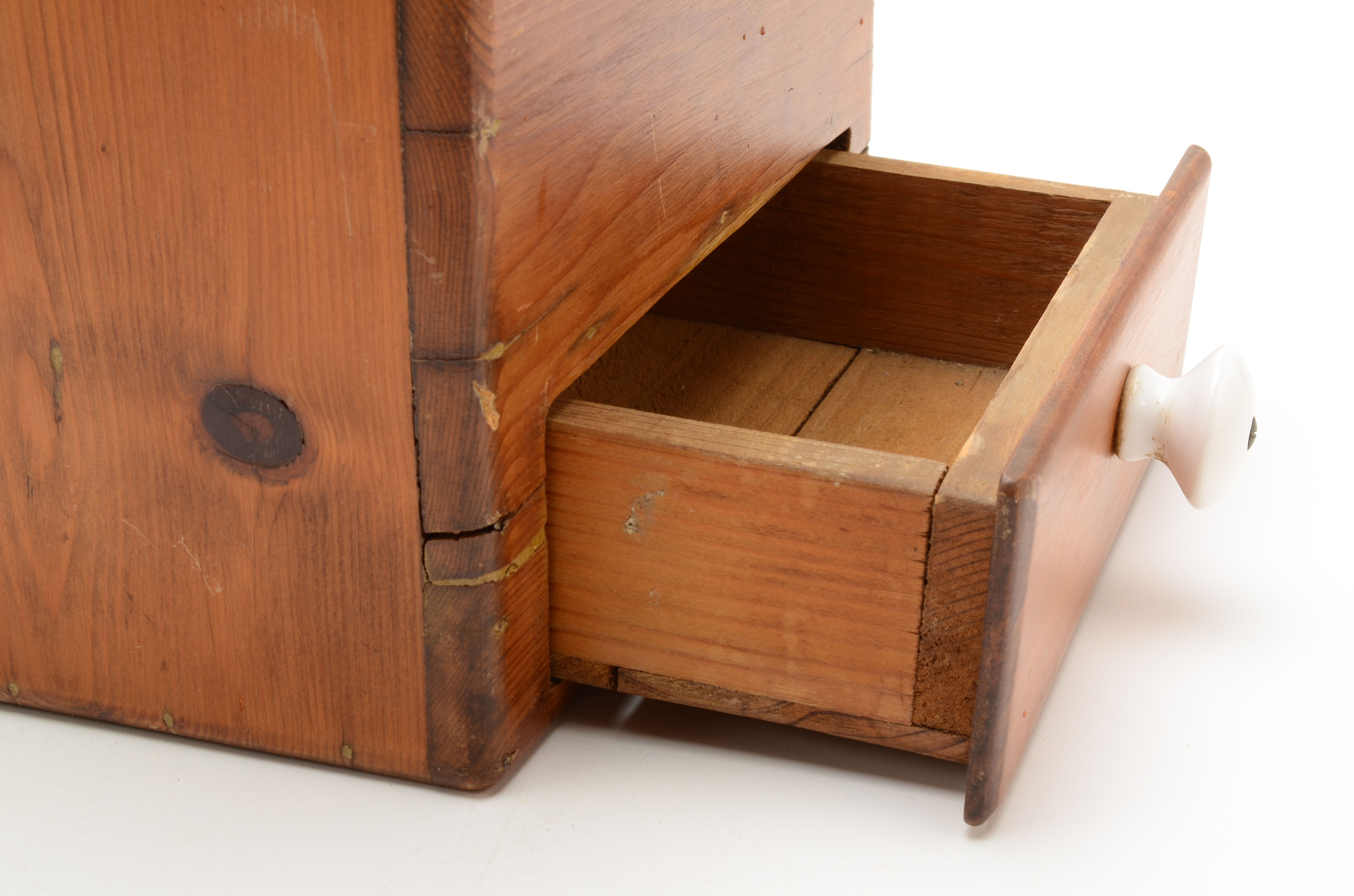 Folk Art Style Primitive Wooden Salt Box