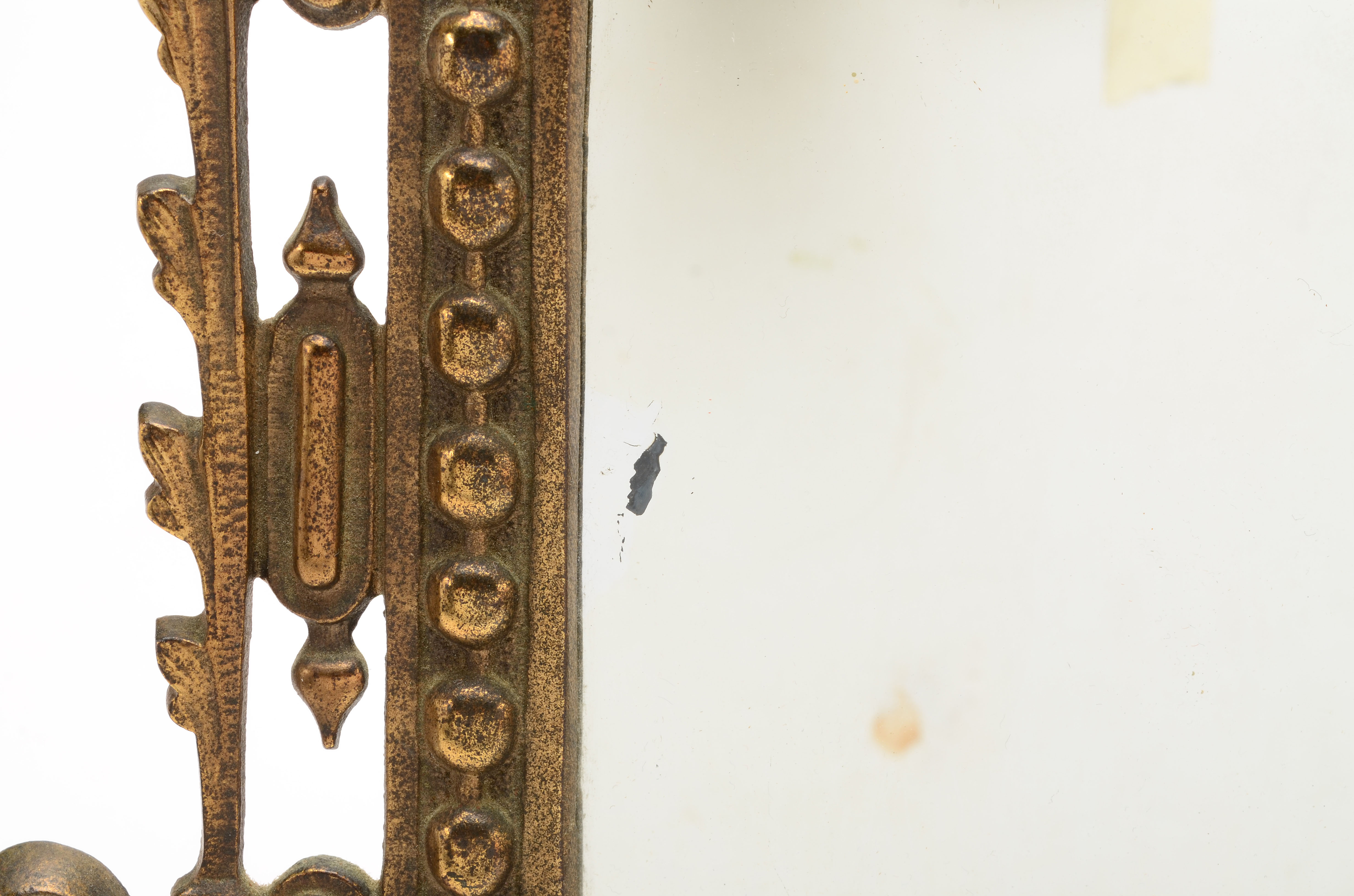 Victorian Style Cast Metal Easel Back Frame with Mirror