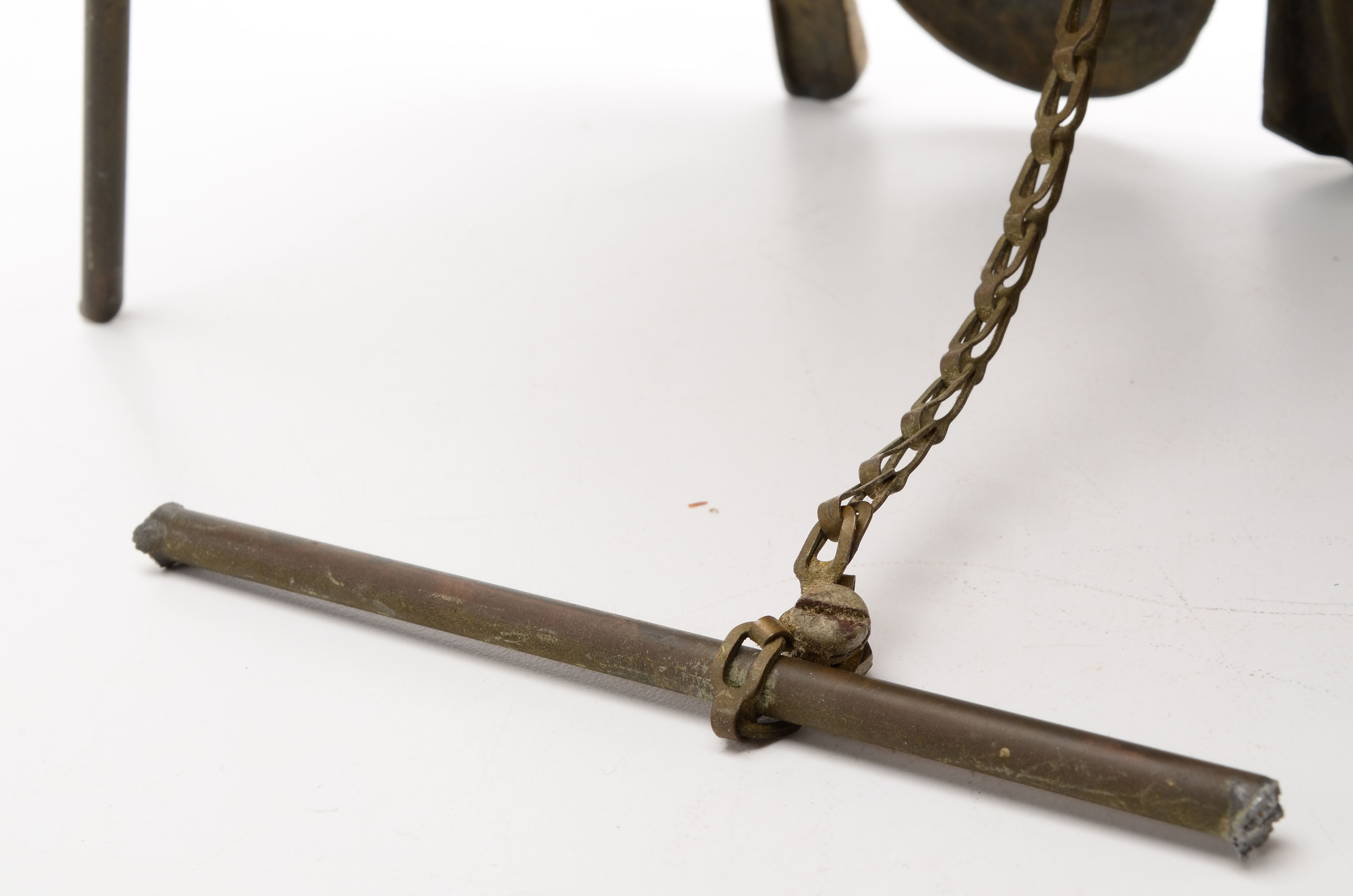 Victorian Style Cast Metal Easel Back Frame with Mirror