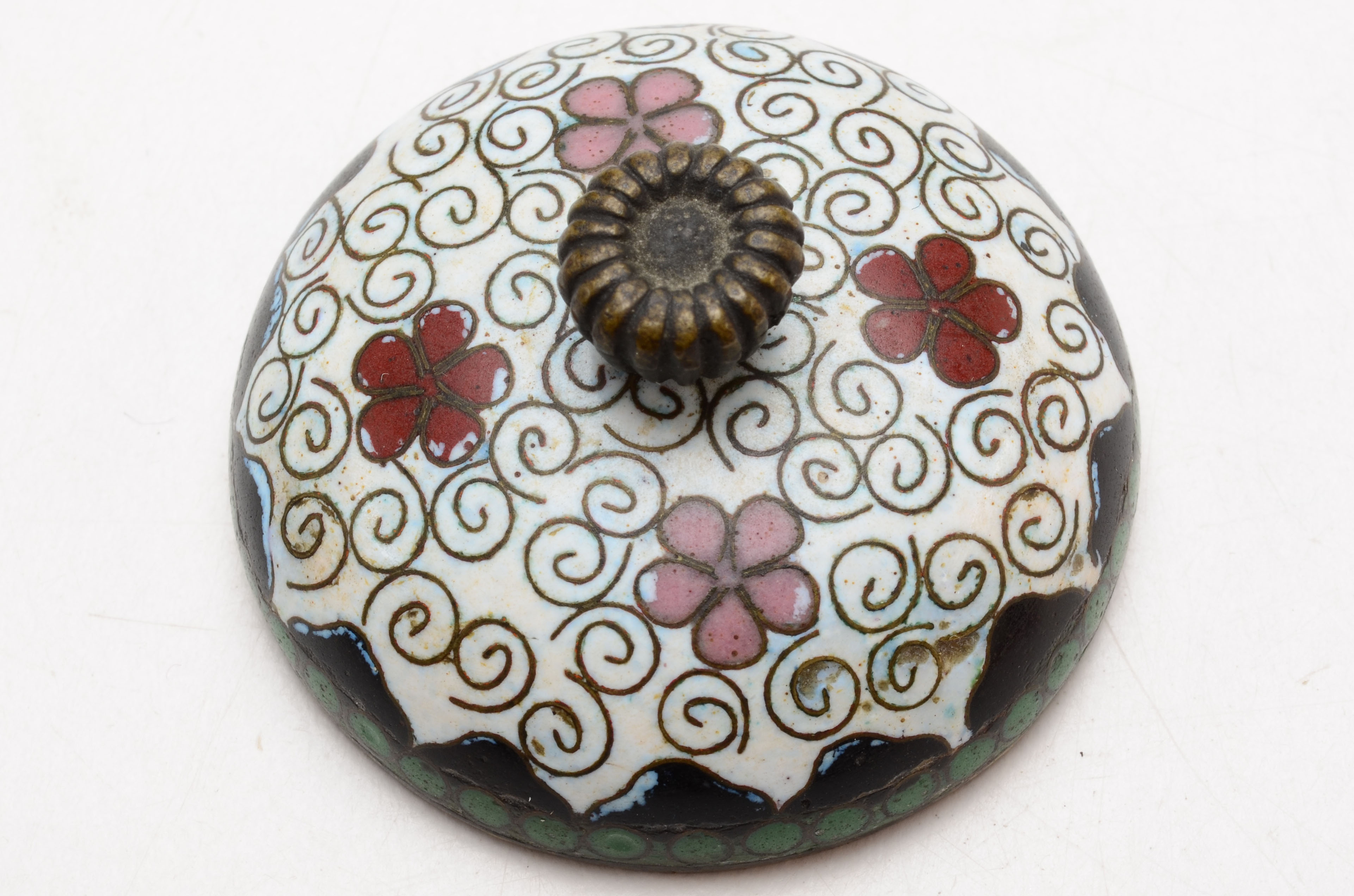 Small Chinese Cloissoné Covered jar