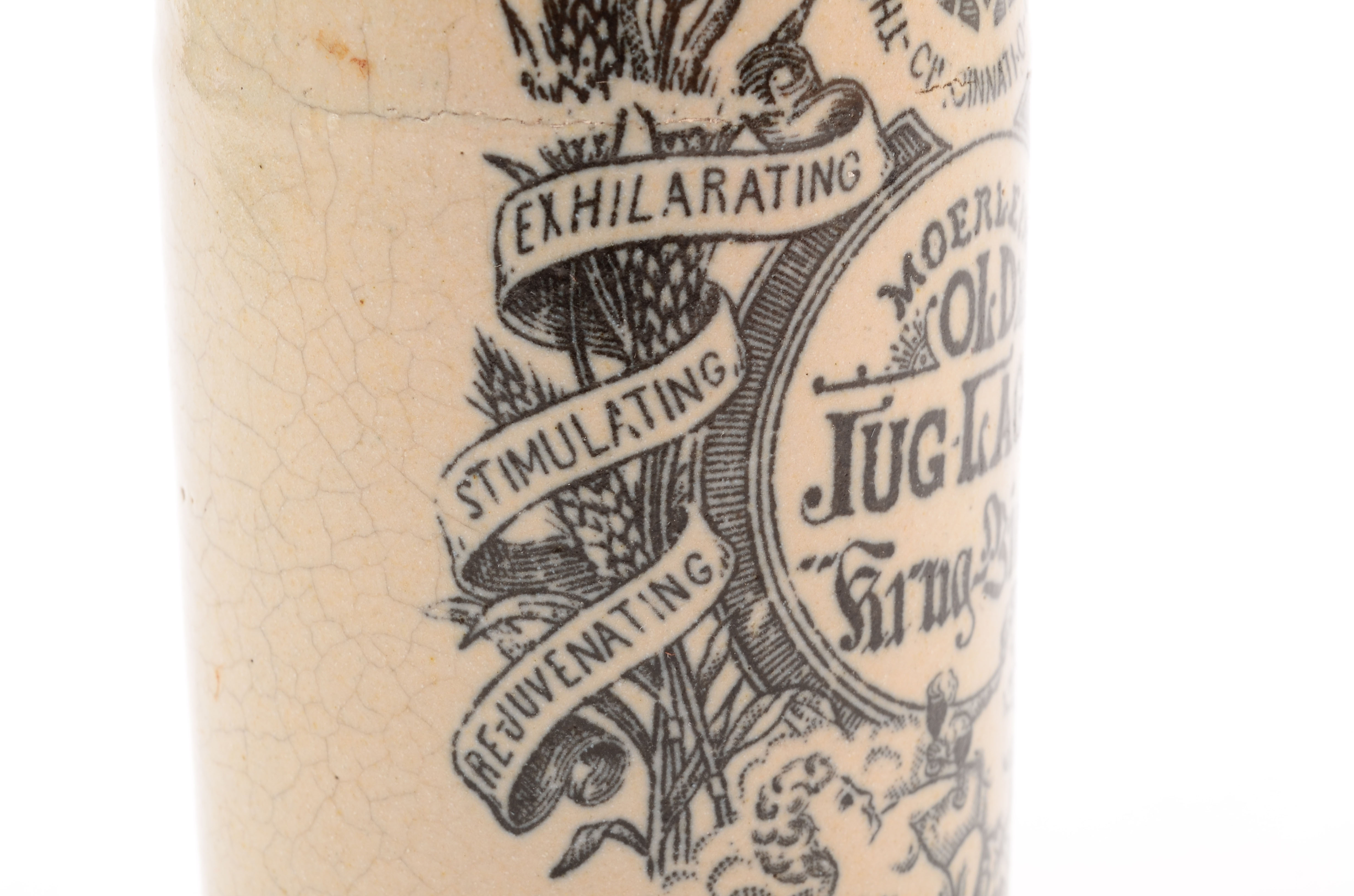 Moerleins Old Jug Lager Pottery Bottle