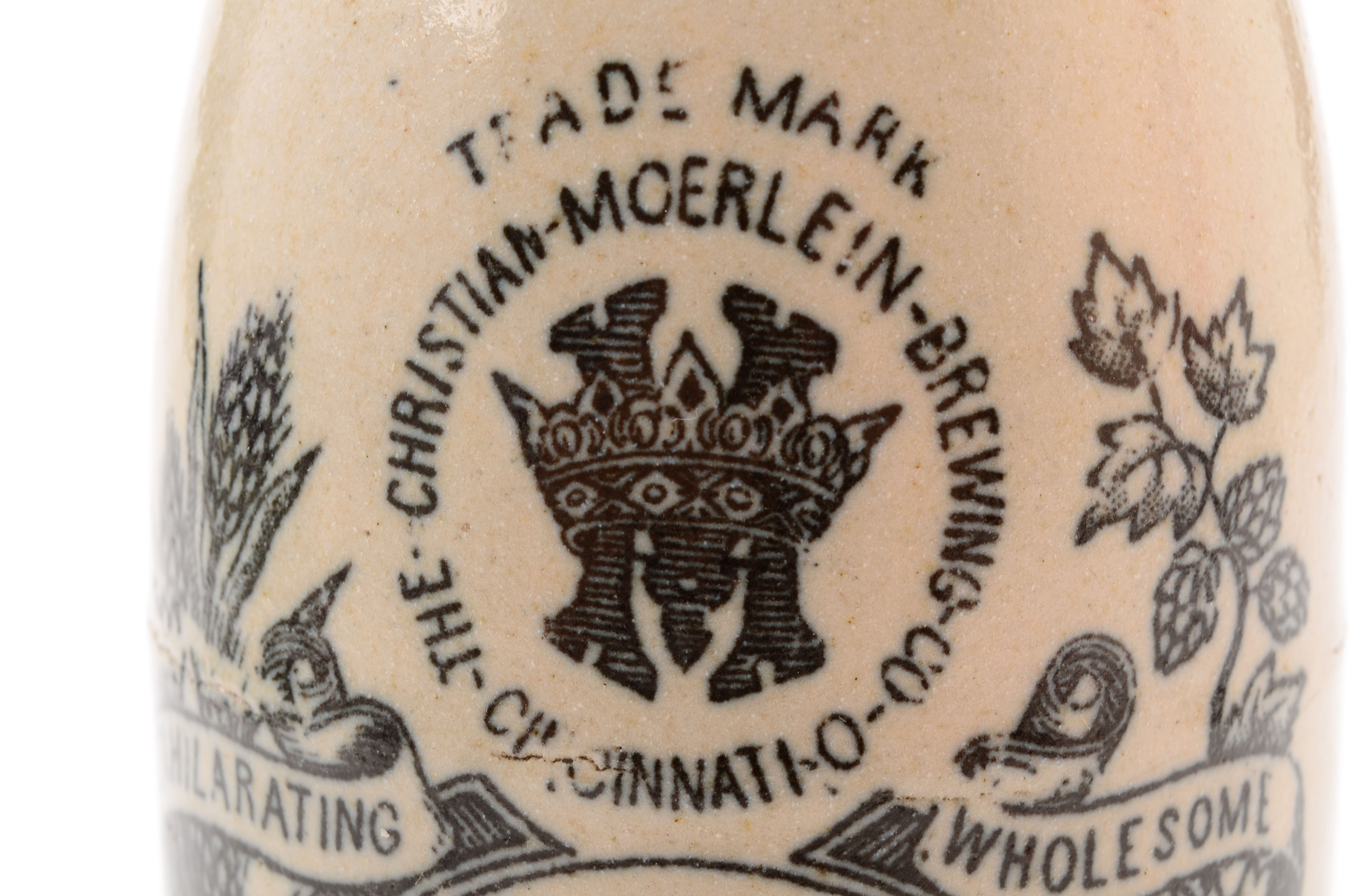 Moerleins Old Jug Lager Pottery Bottle