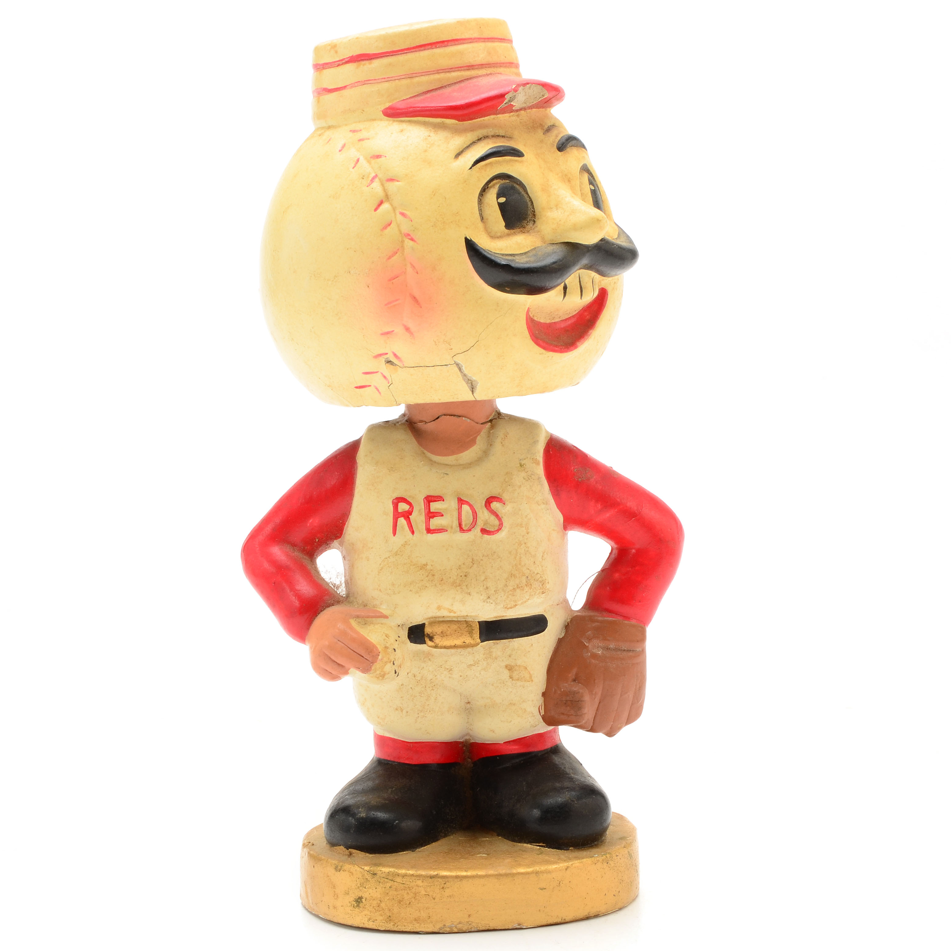1960s Cincinnati Reds "Mr. Red" Mascot Bobble Head Doll