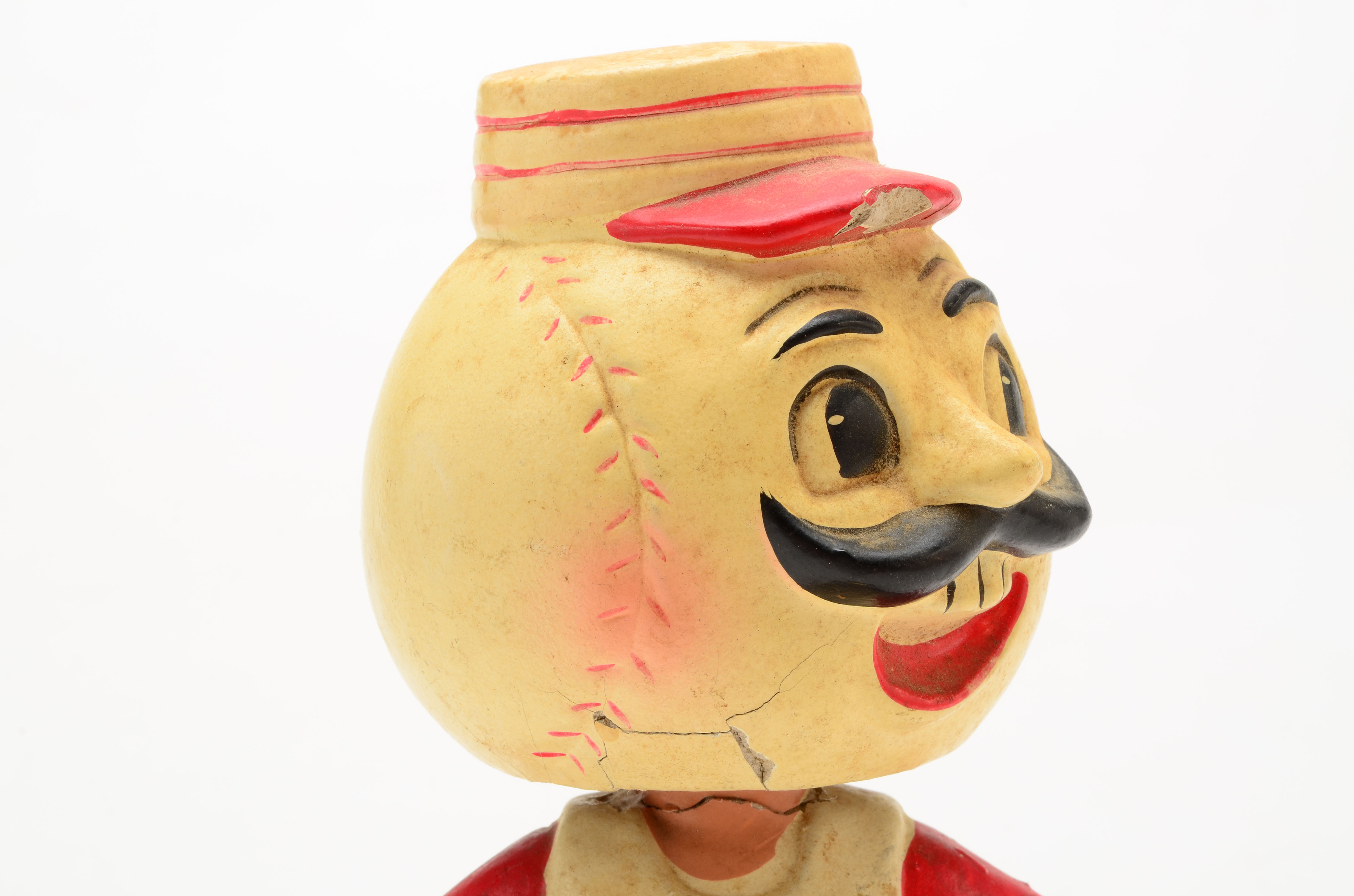 1960s Cincinnati Reds "Mr. Red" Mascot Bobble Head Doll