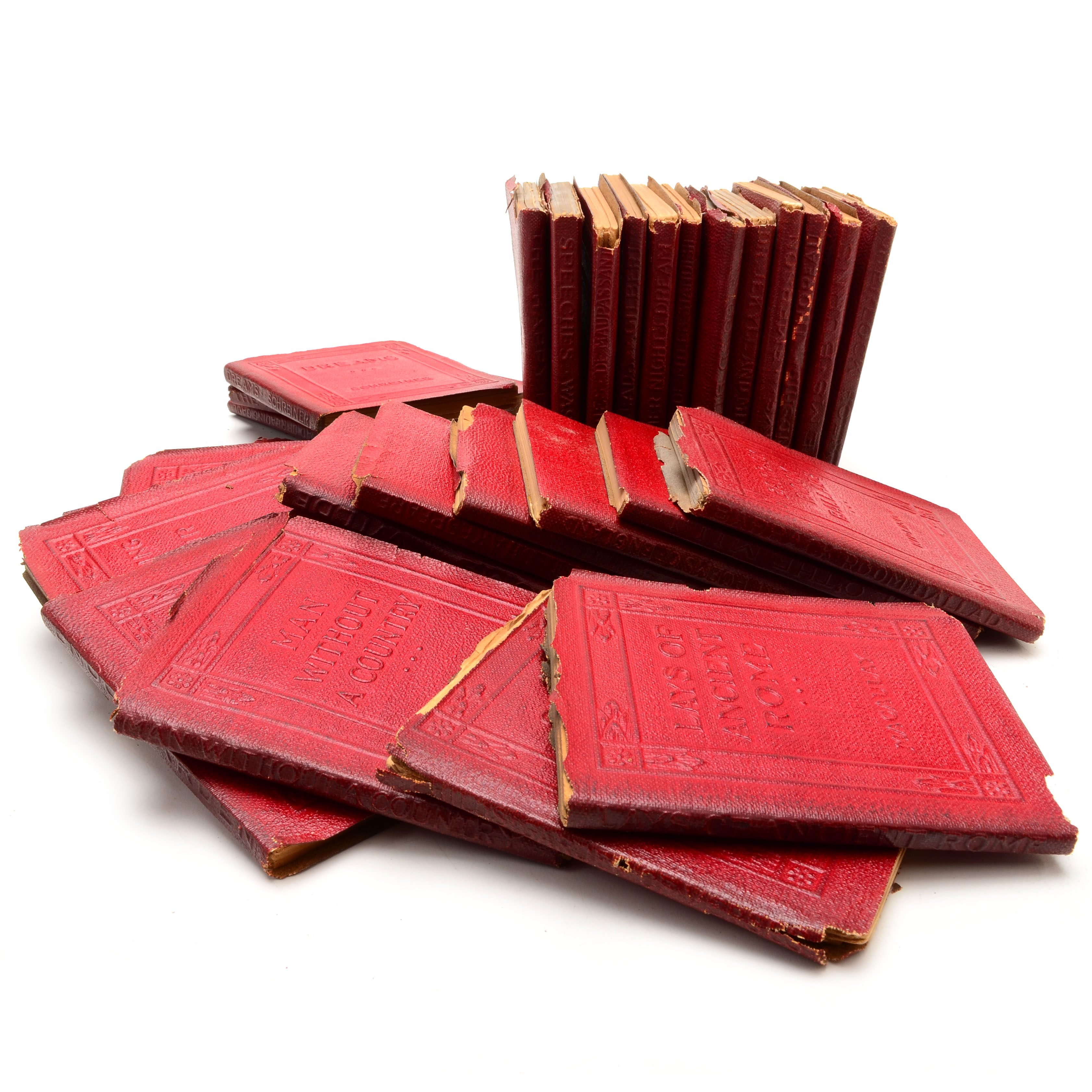 Vintage 29 Volume Set of the "The Little Leather Library"