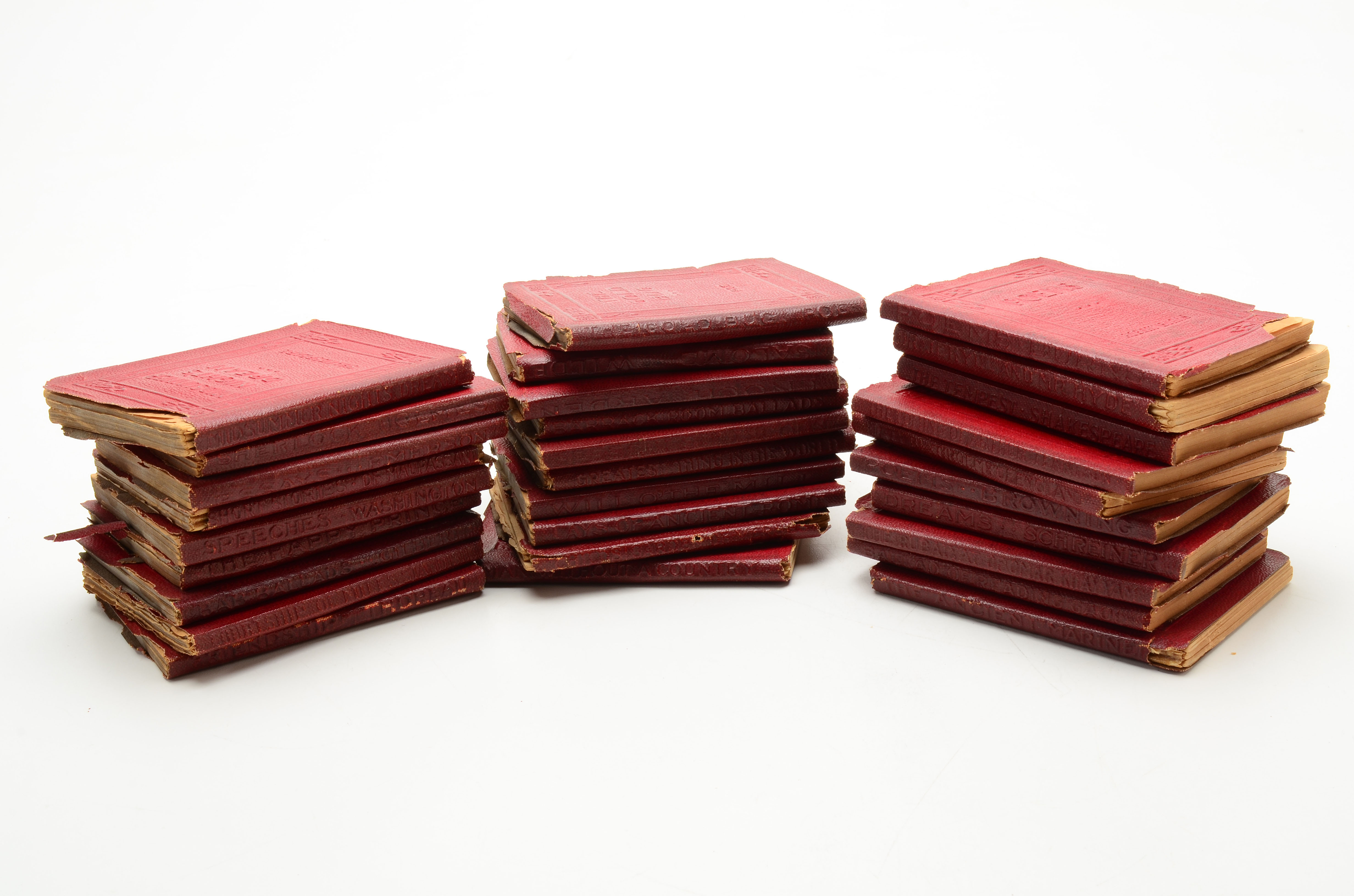 Vintage 29 Volume Set of the "The Little Leather Library"