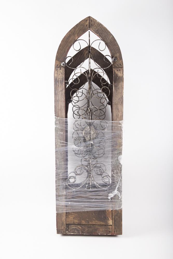 Reclaimed Wood Gothic Style Windows Wall Art