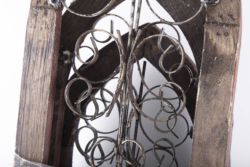 Reclaimed Wood Gothic Style Windows Wall Art