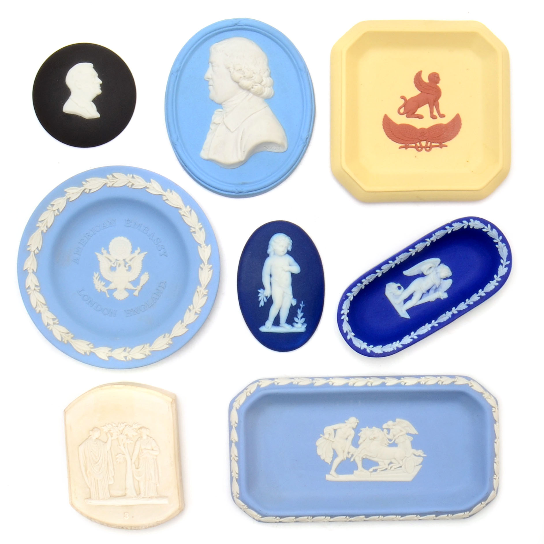 Assortment of Wedgwood Jasperware Items Including Trinket Dishes