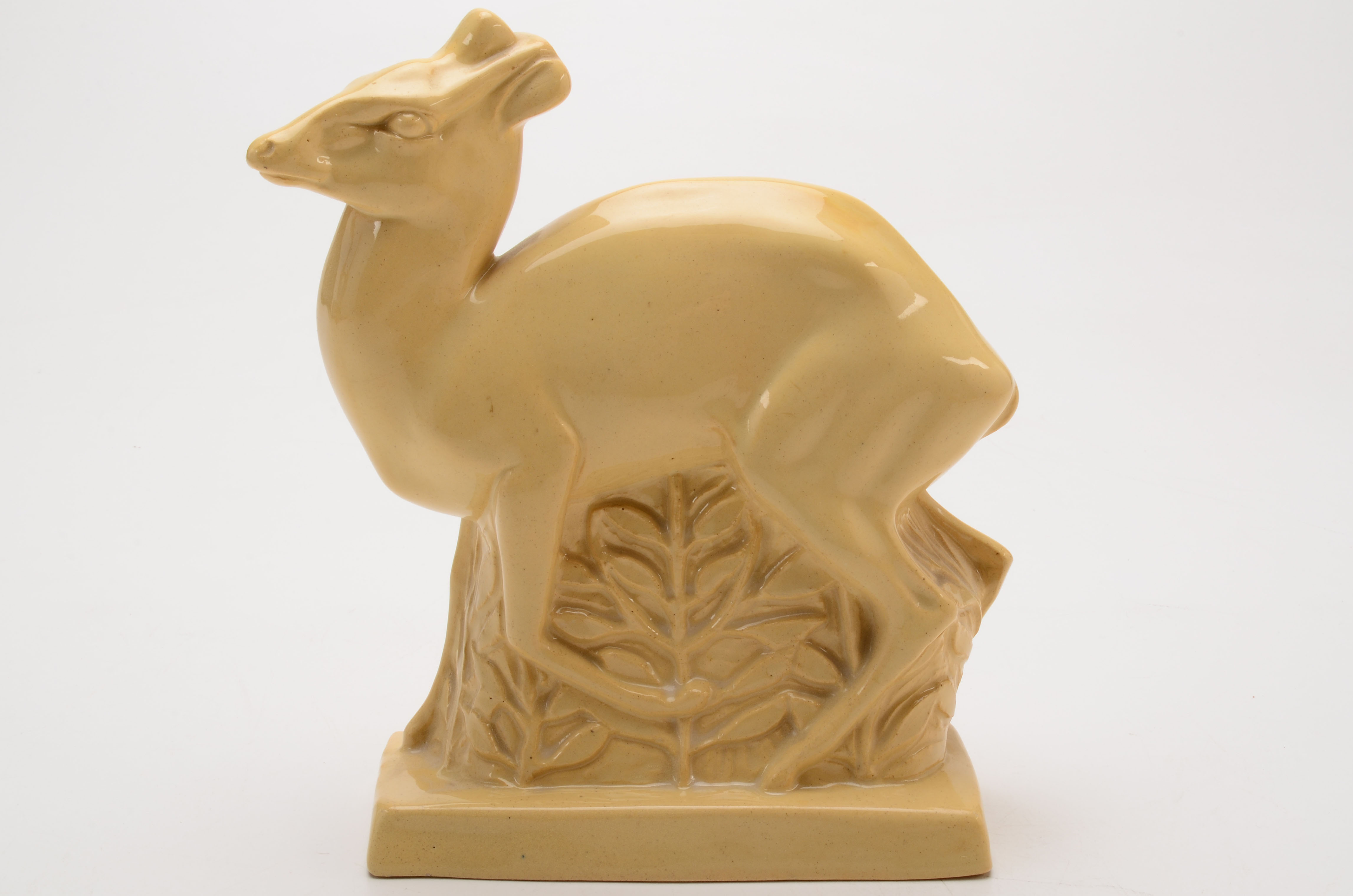 Pairing of Wedgwood Ceramic Stylized Deer Figurines