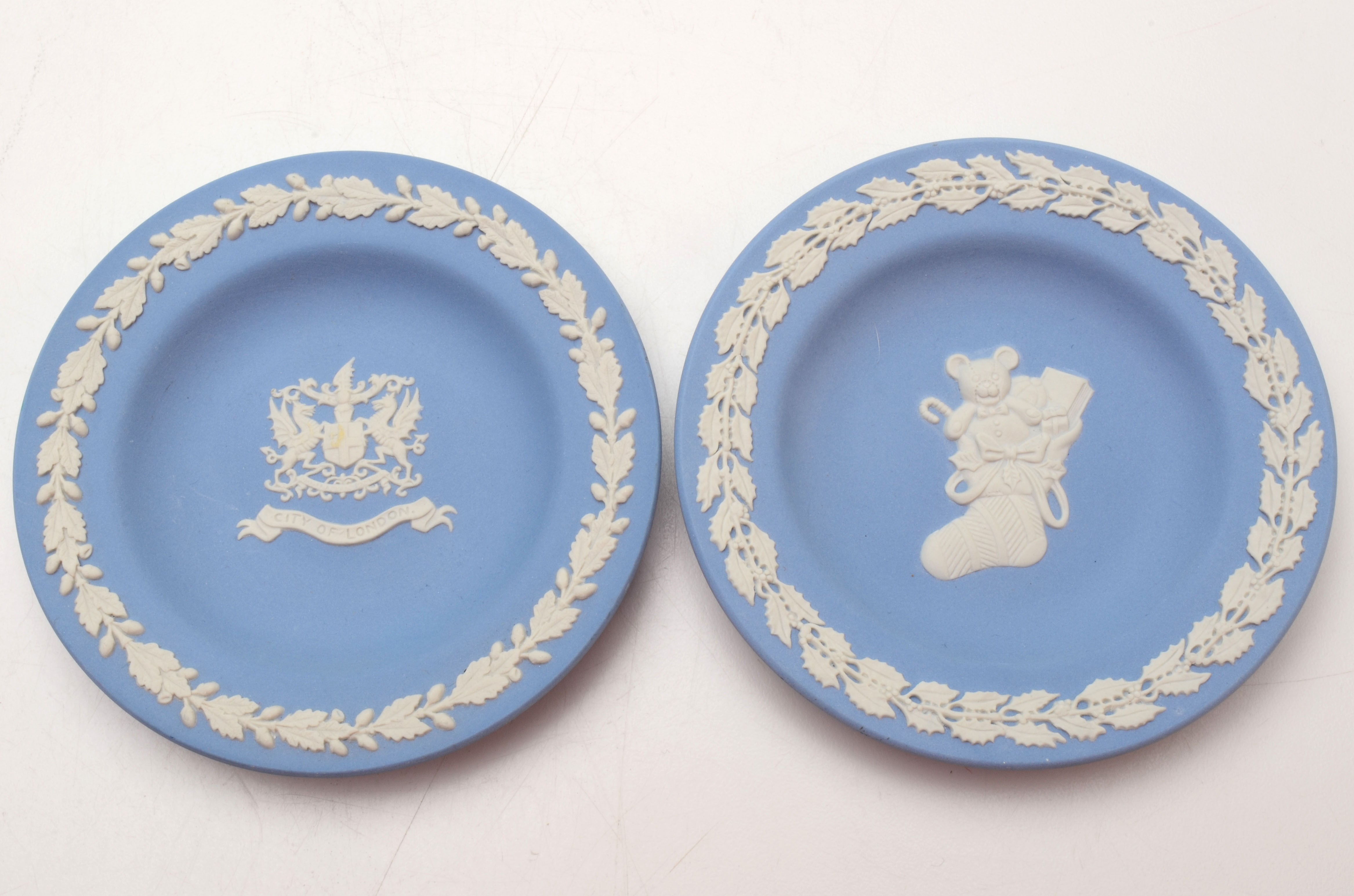 Assortment of Wedgwood Jasperware Plaques, Dishes, and More