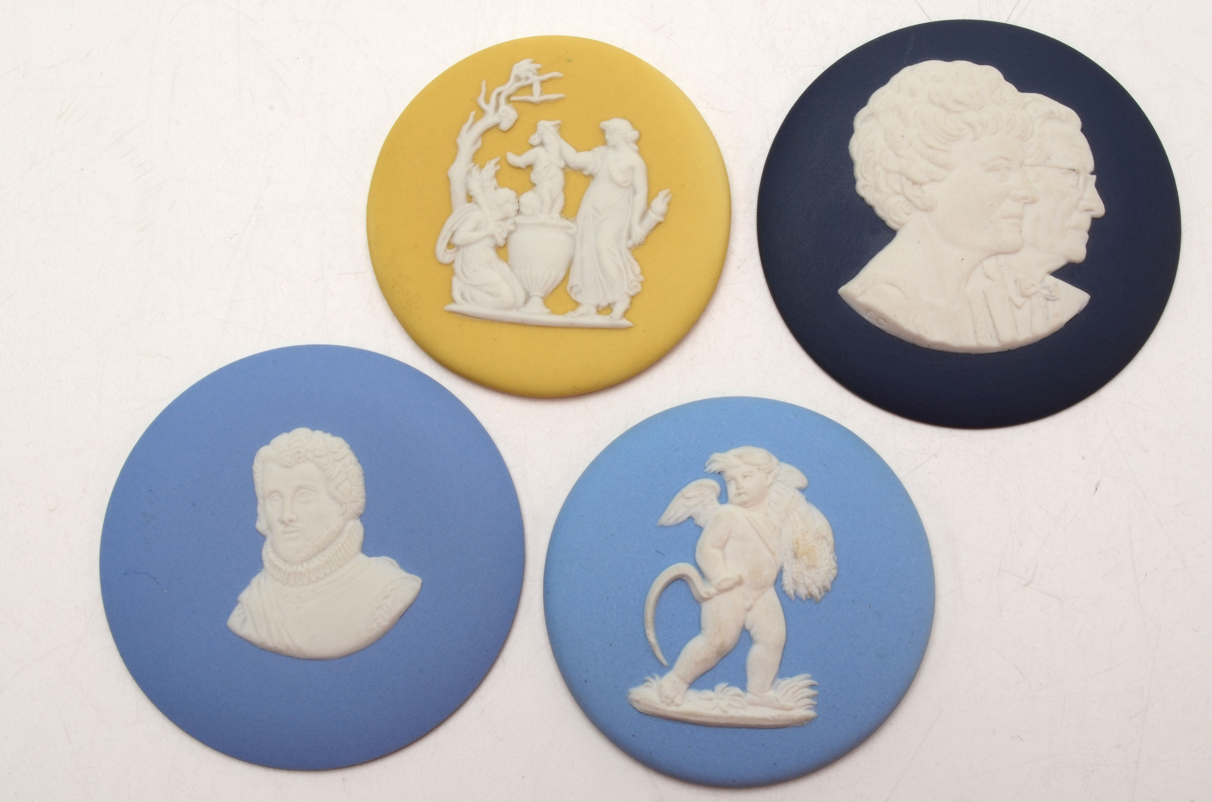 Assortment of Wedgwood Jasperware Plaques, Dishes, and More