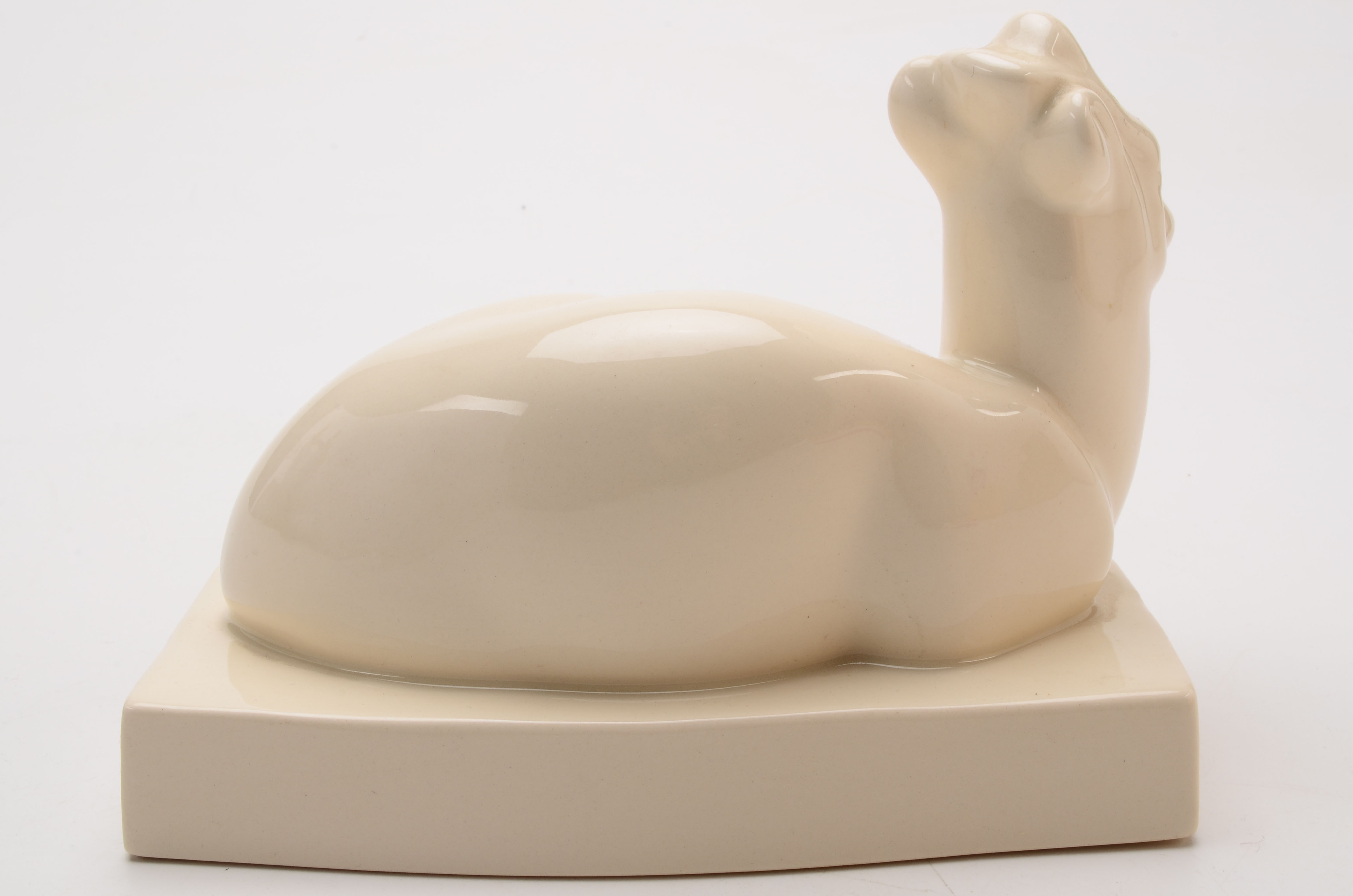 Pairing of Wedgwood Ceramic Stylized Deer Figurines