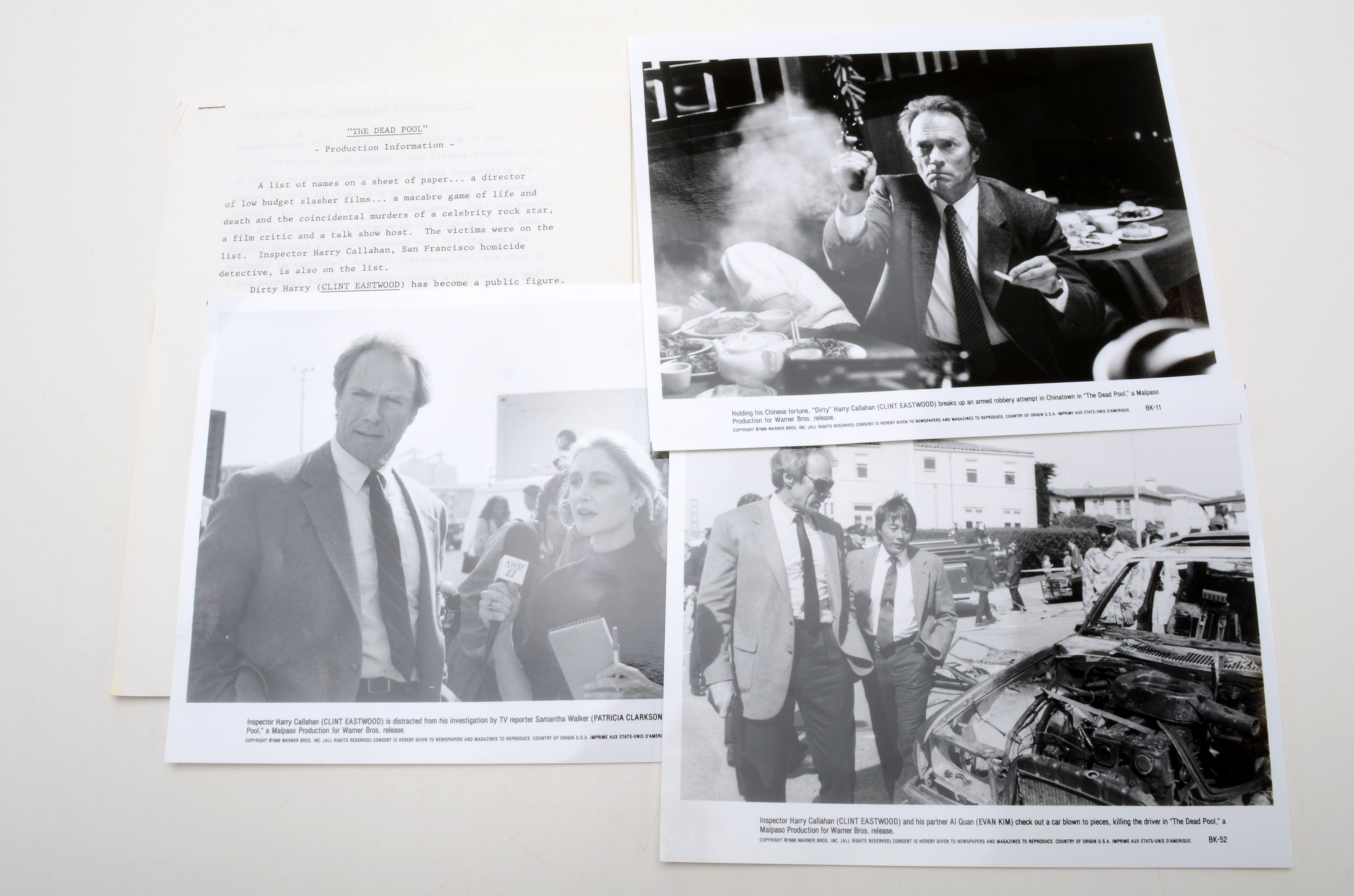 Collection of Movie Press Releases and Photographs