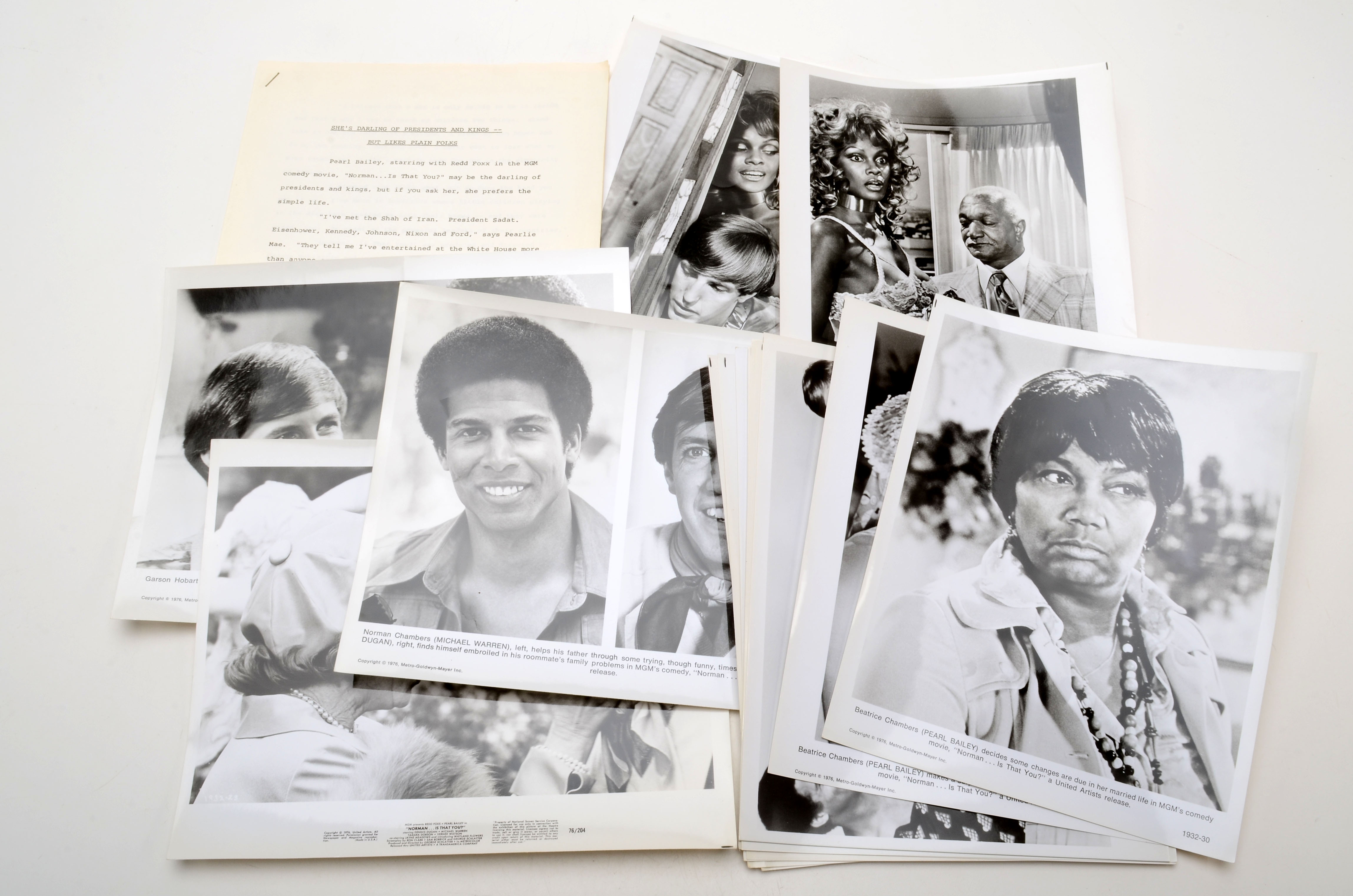 Collection of Movie Press Releases and Photographs