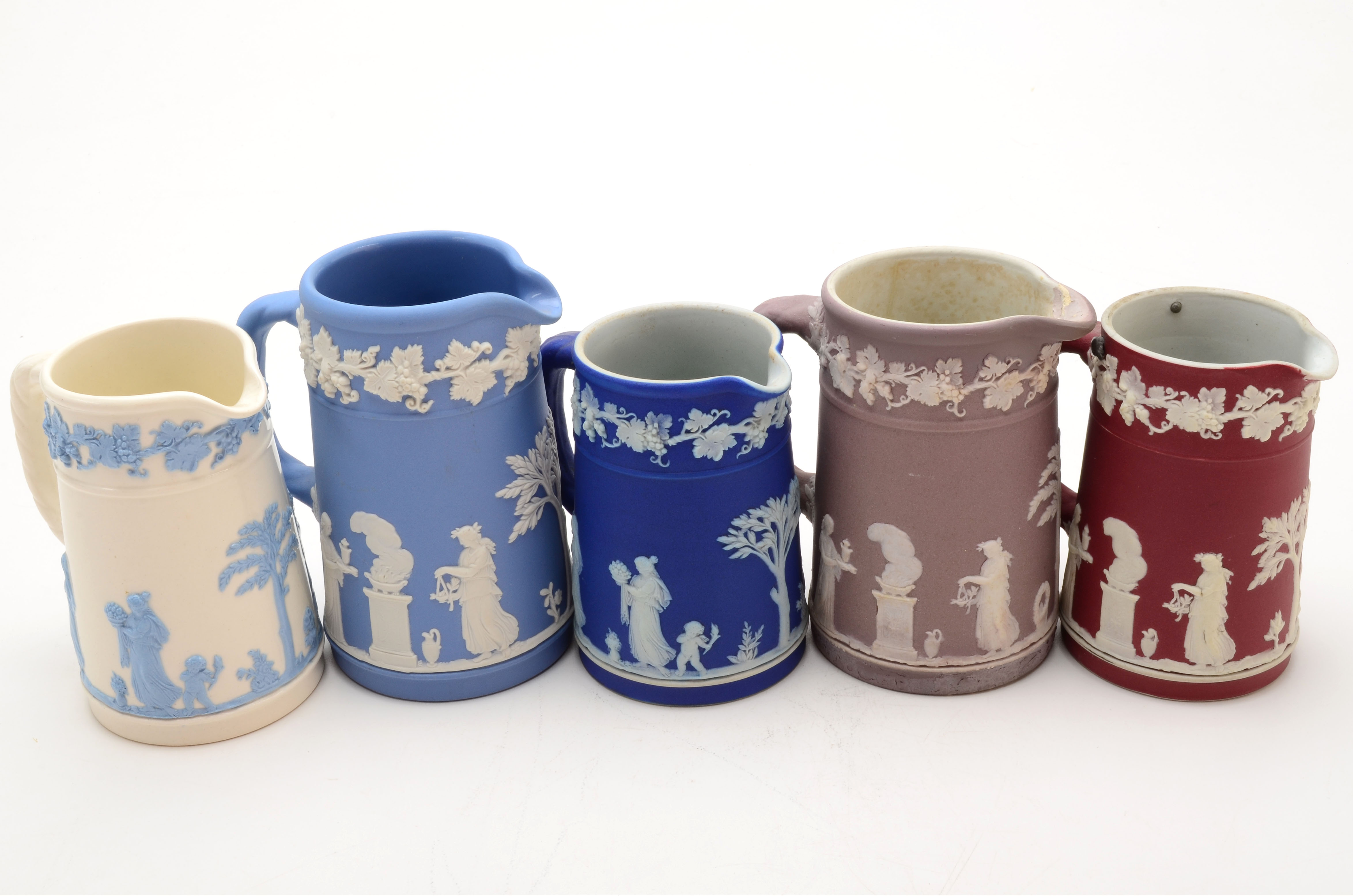 Antique and Vintage Wedgwood Jasperware Trojan Jugs