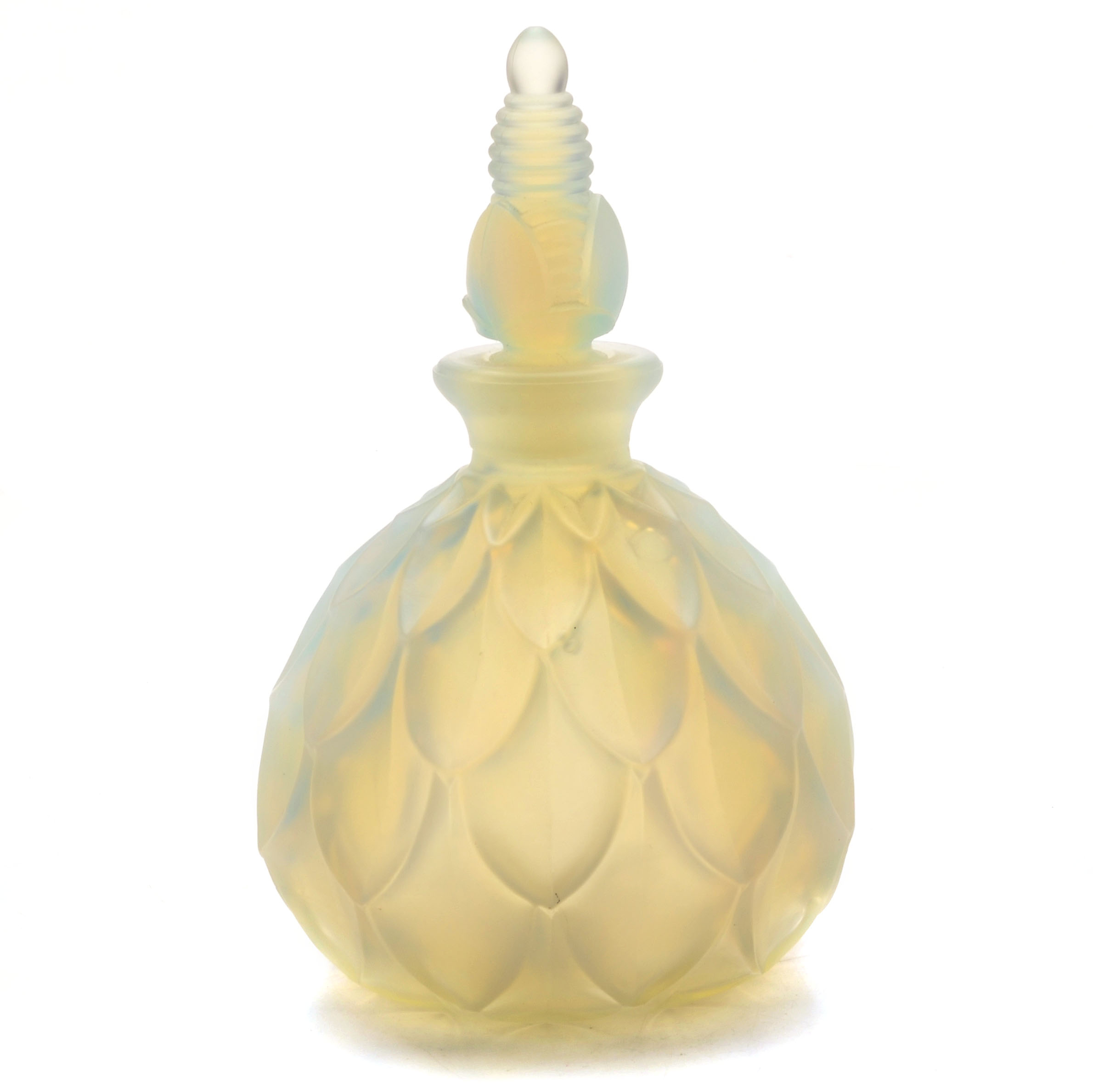French Sabino "Petalia" Opalescent Art Glass Perfume Bottle