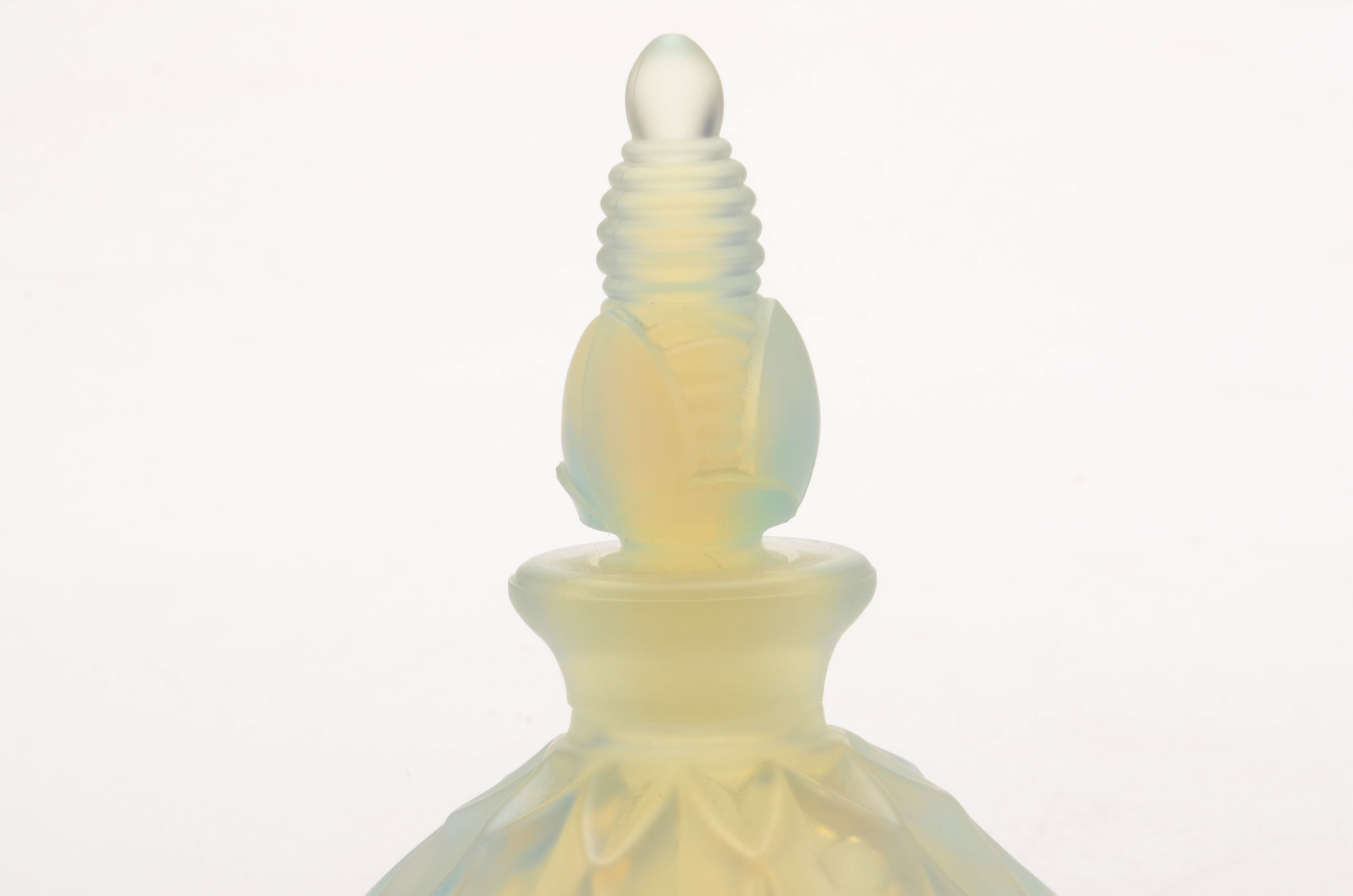 French Sabino "Petalia" Opalescent Art Glass Perfume Bottle