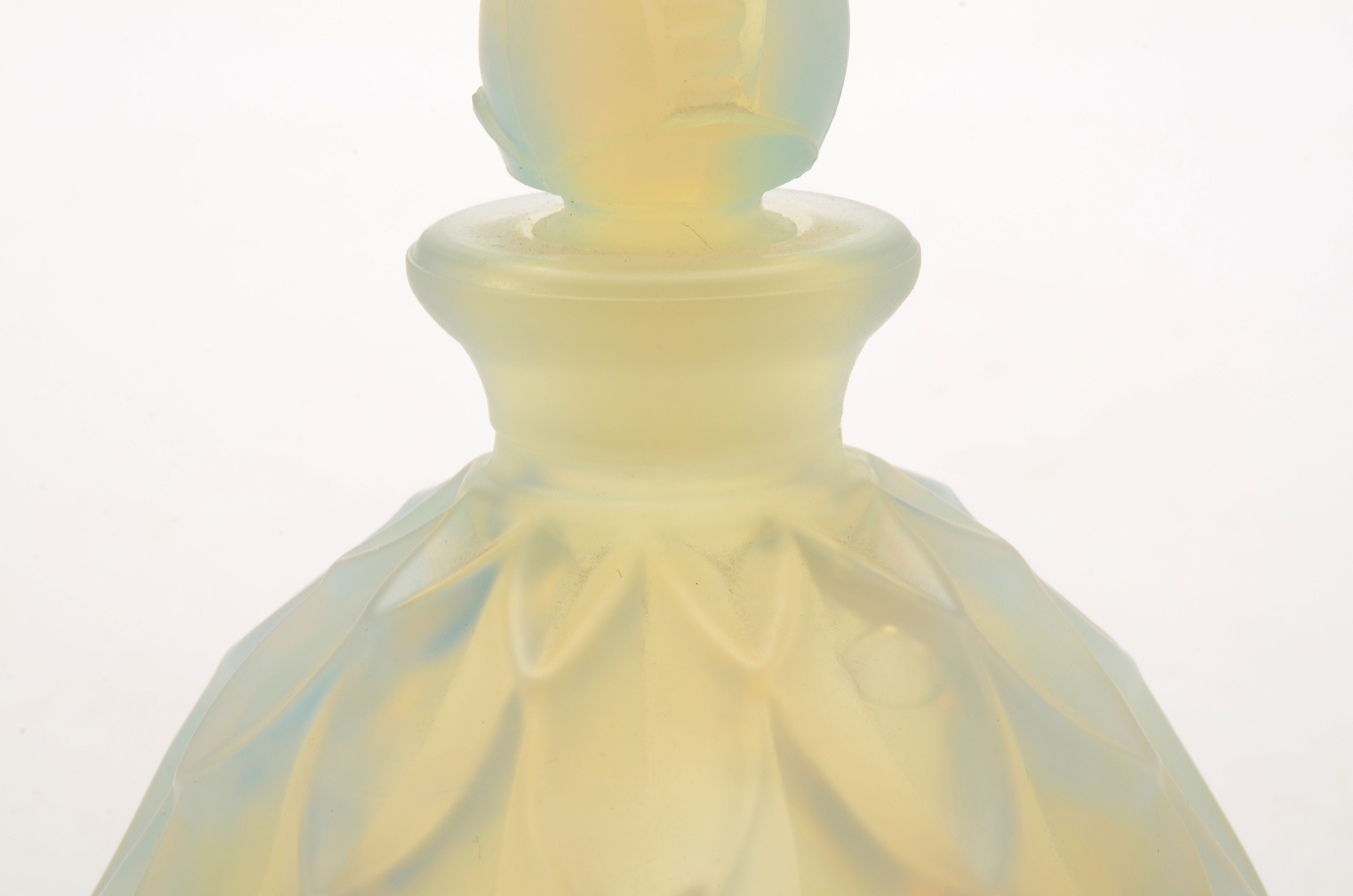 French Sabino "Petalia" Opalescent Art Glass Perfume Bottle