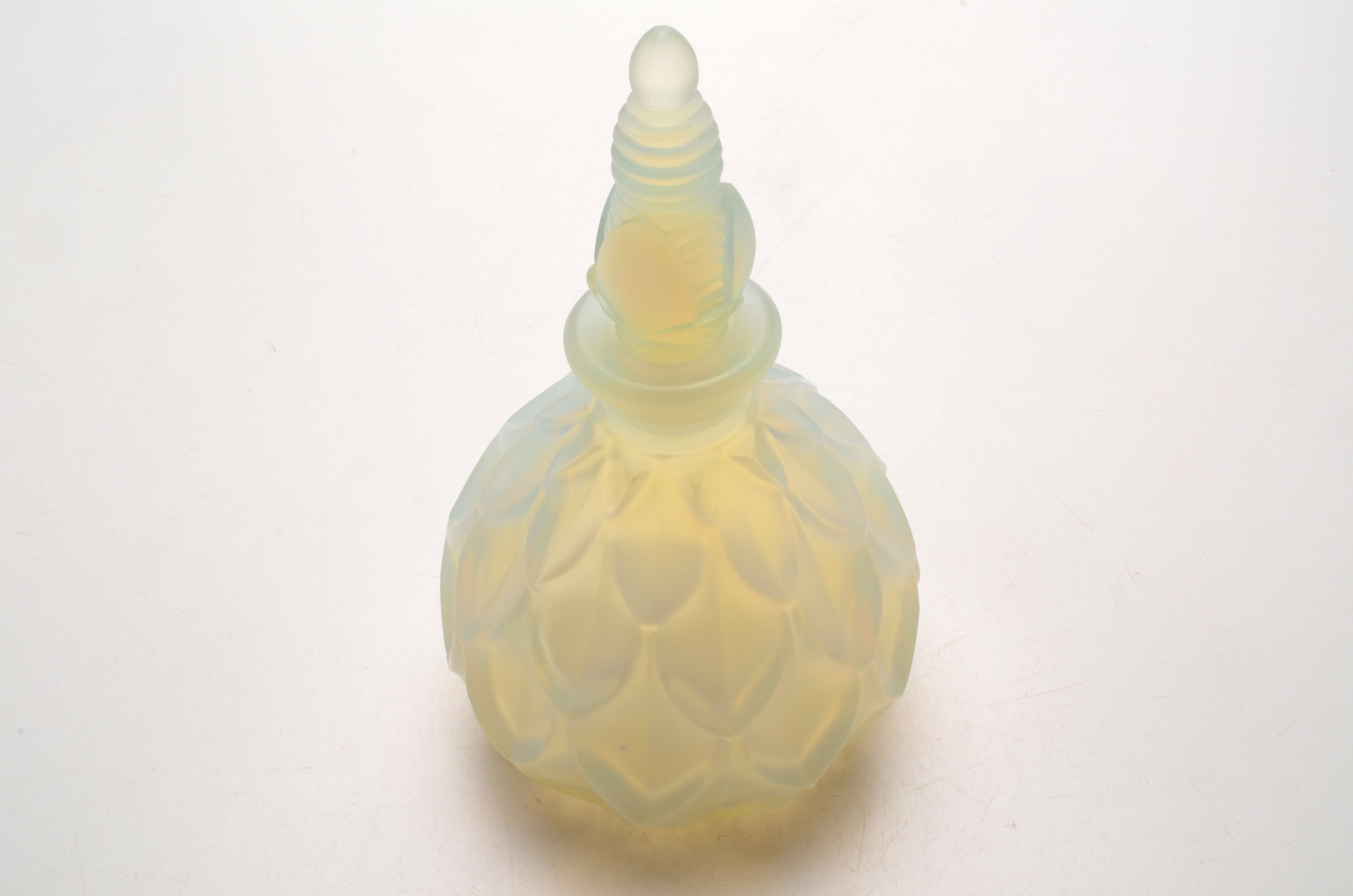 French Sabino "Petalia" Opalescent Art Glass Perfume Bottle