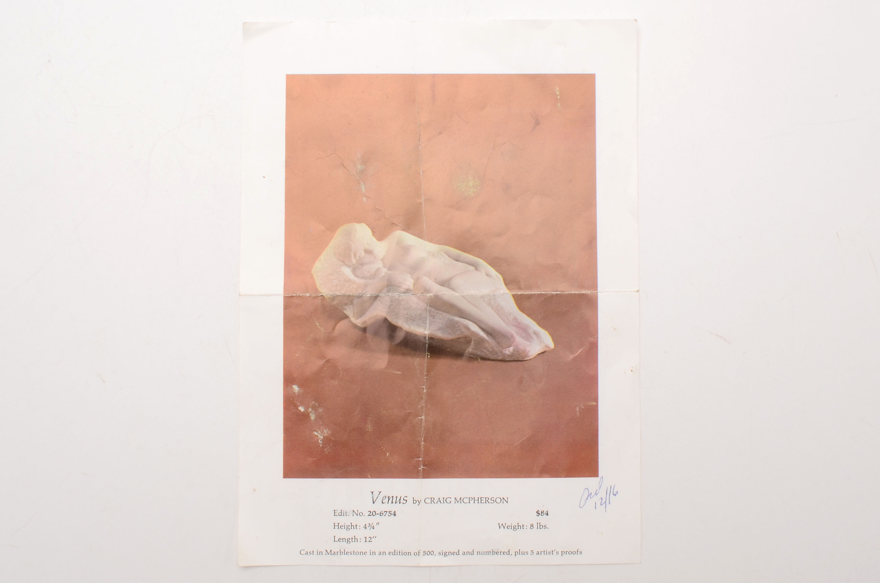 Venus Marblestone Sculpture by Craig McPherson