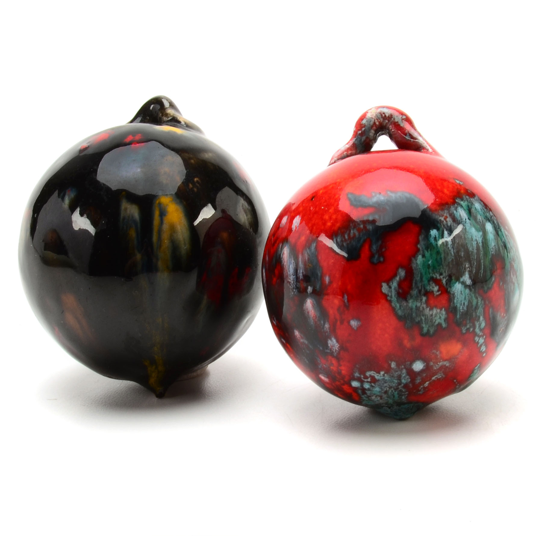 Pair of Glass "Witch Balls"