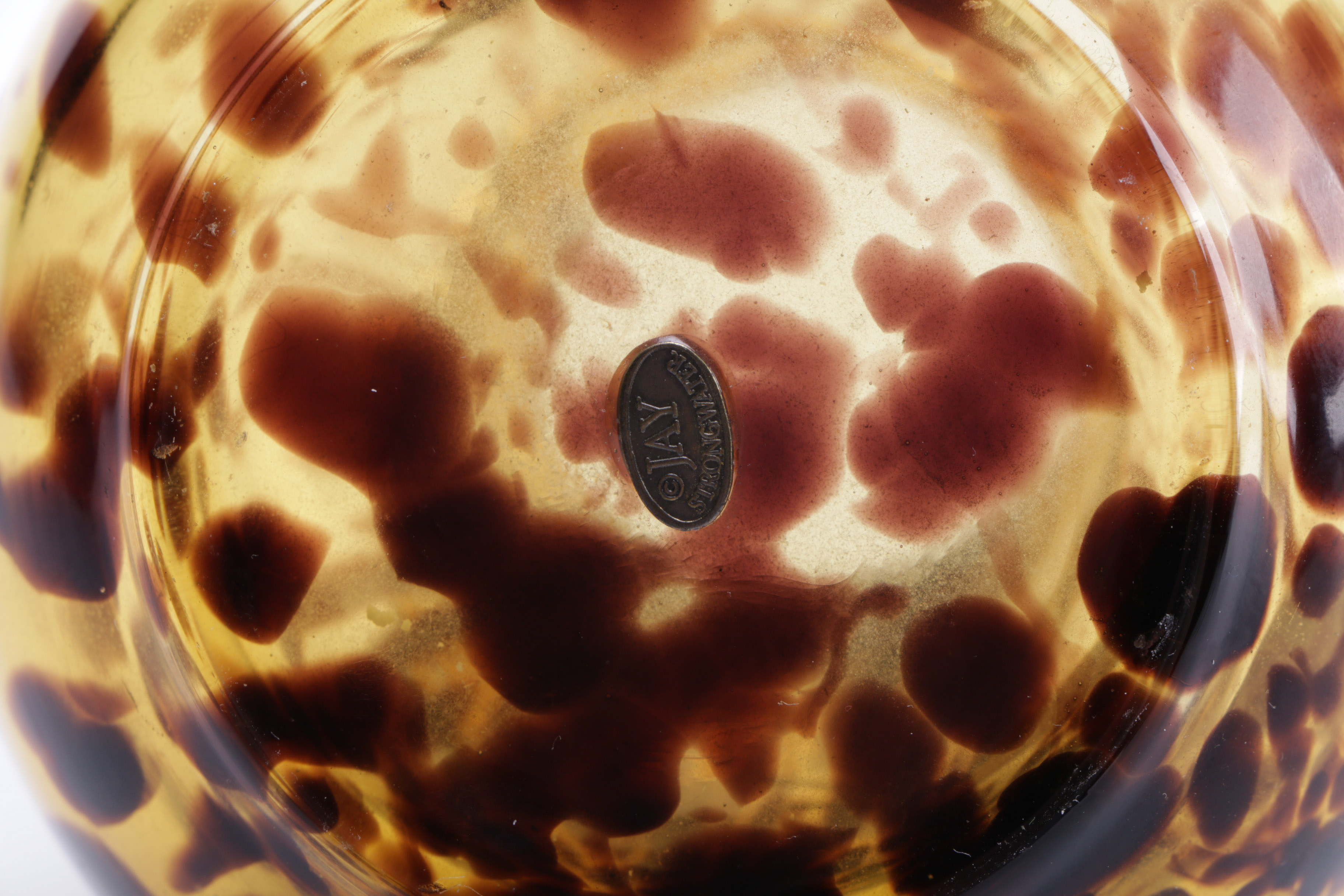 Jay Strongwater Light Yellow and Sanguine Vase