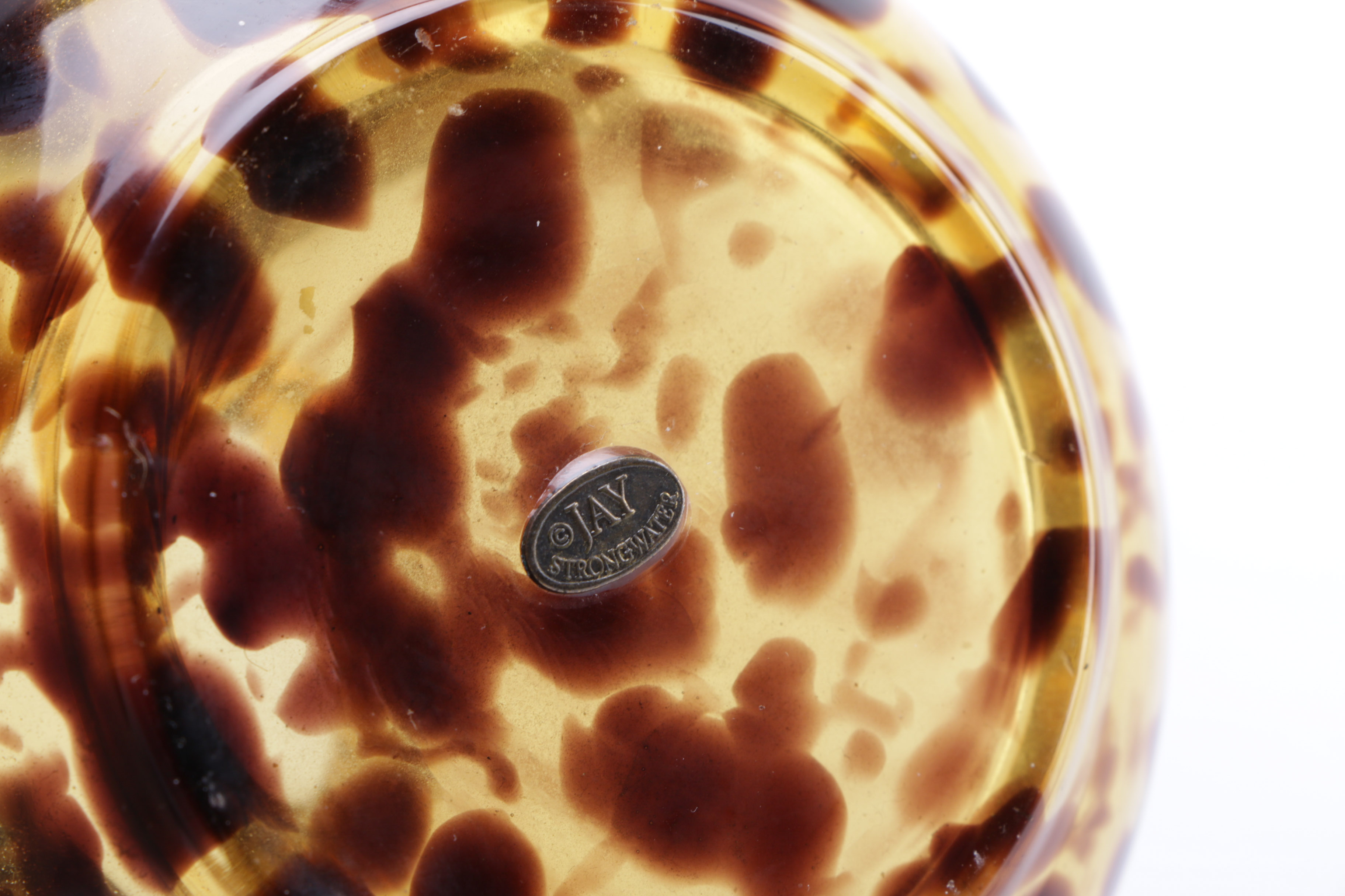 Jay Strongwater Light Yellow and Sanguine Vase